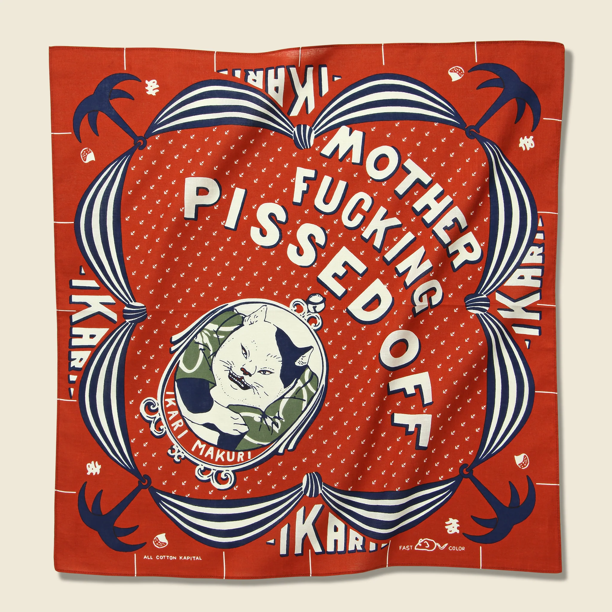 Ikarimakuri "Pissed Off" Bandana - Red