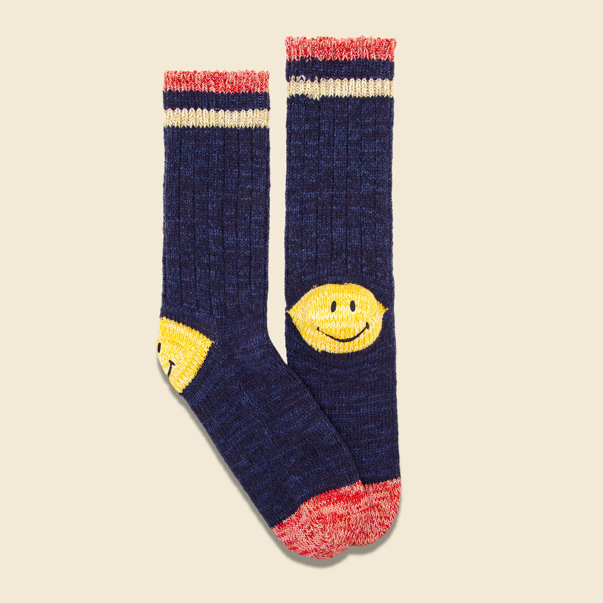 Ivy Smiley 72 Yarns Wool Socks - Navy - Image 3