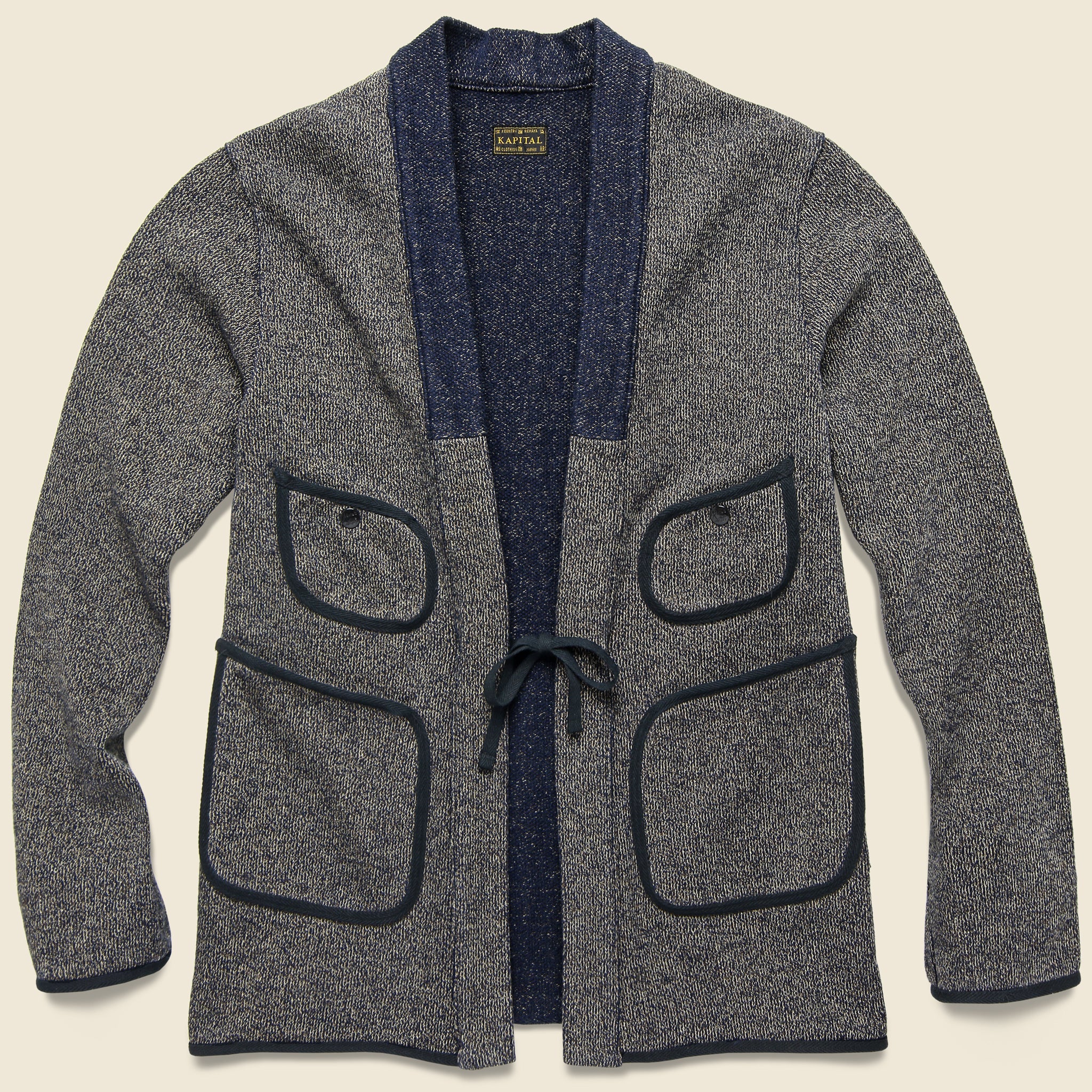 Kakashi Beach Knit Cardigan - Charcoal