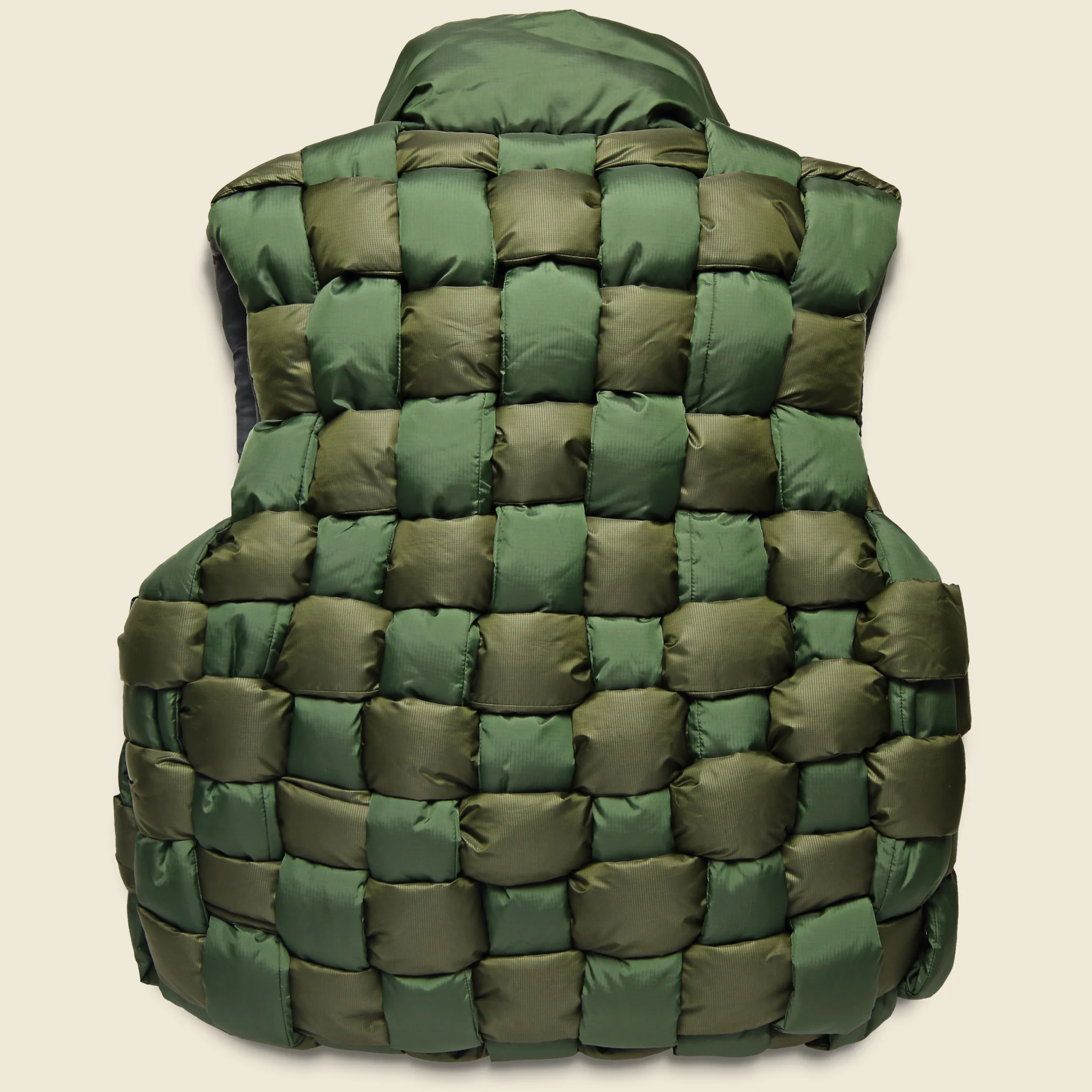 Keel-Weaving Ripstop Nylon Vest - Khaki - Image 2