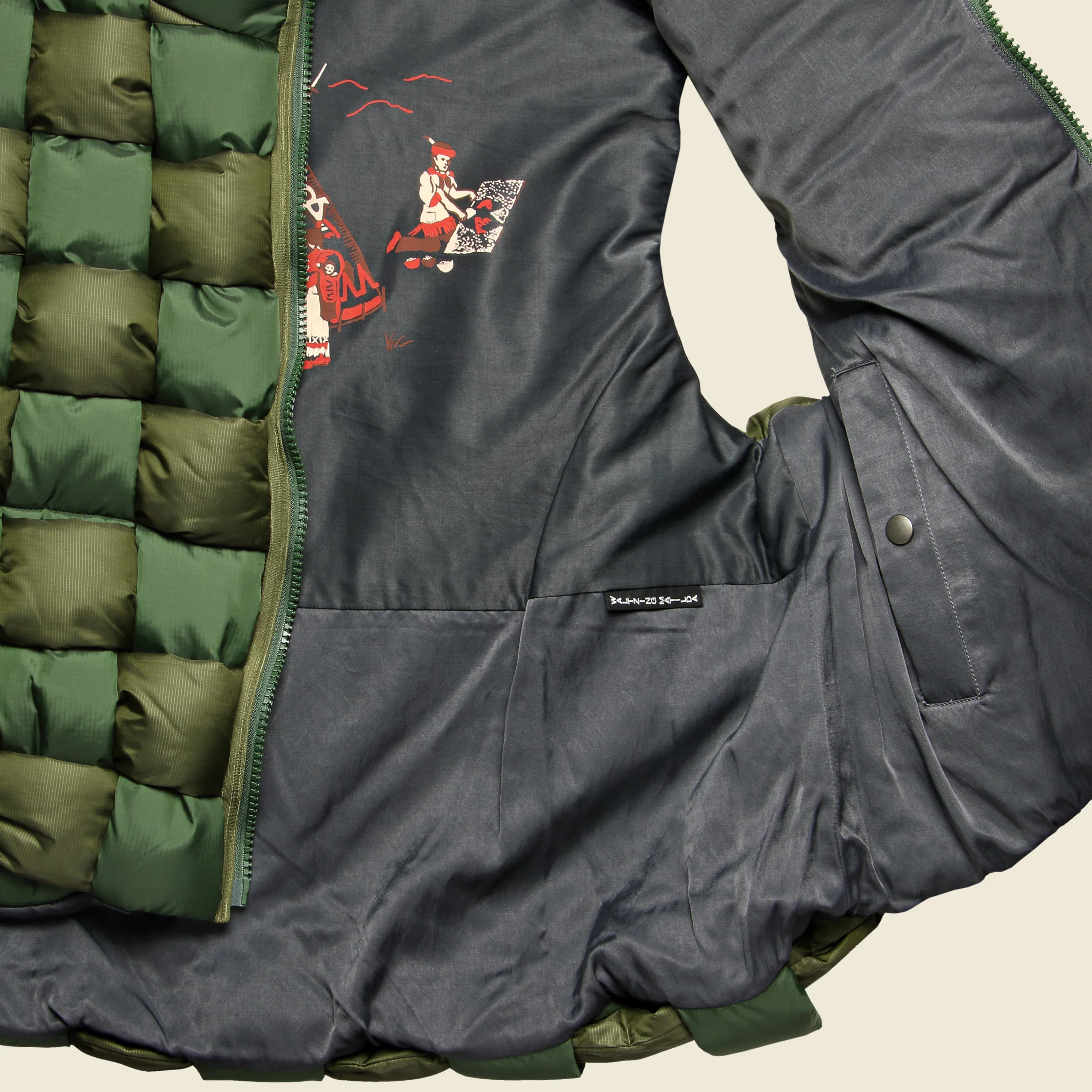Keel-Weaving Ripstop Nylon Vest - Khaki - Image 5