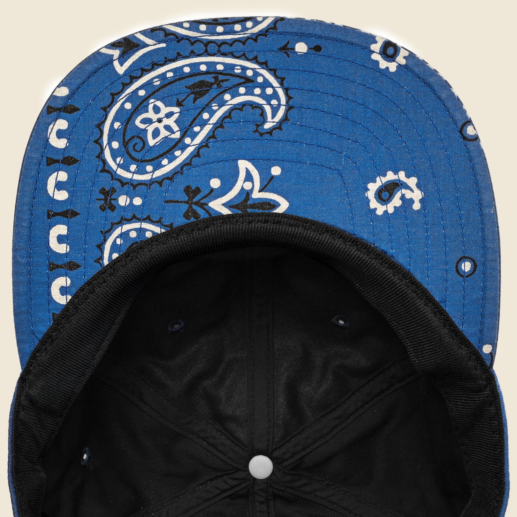 Bandana Patchwork Baseball Cap - Blue - Image 3