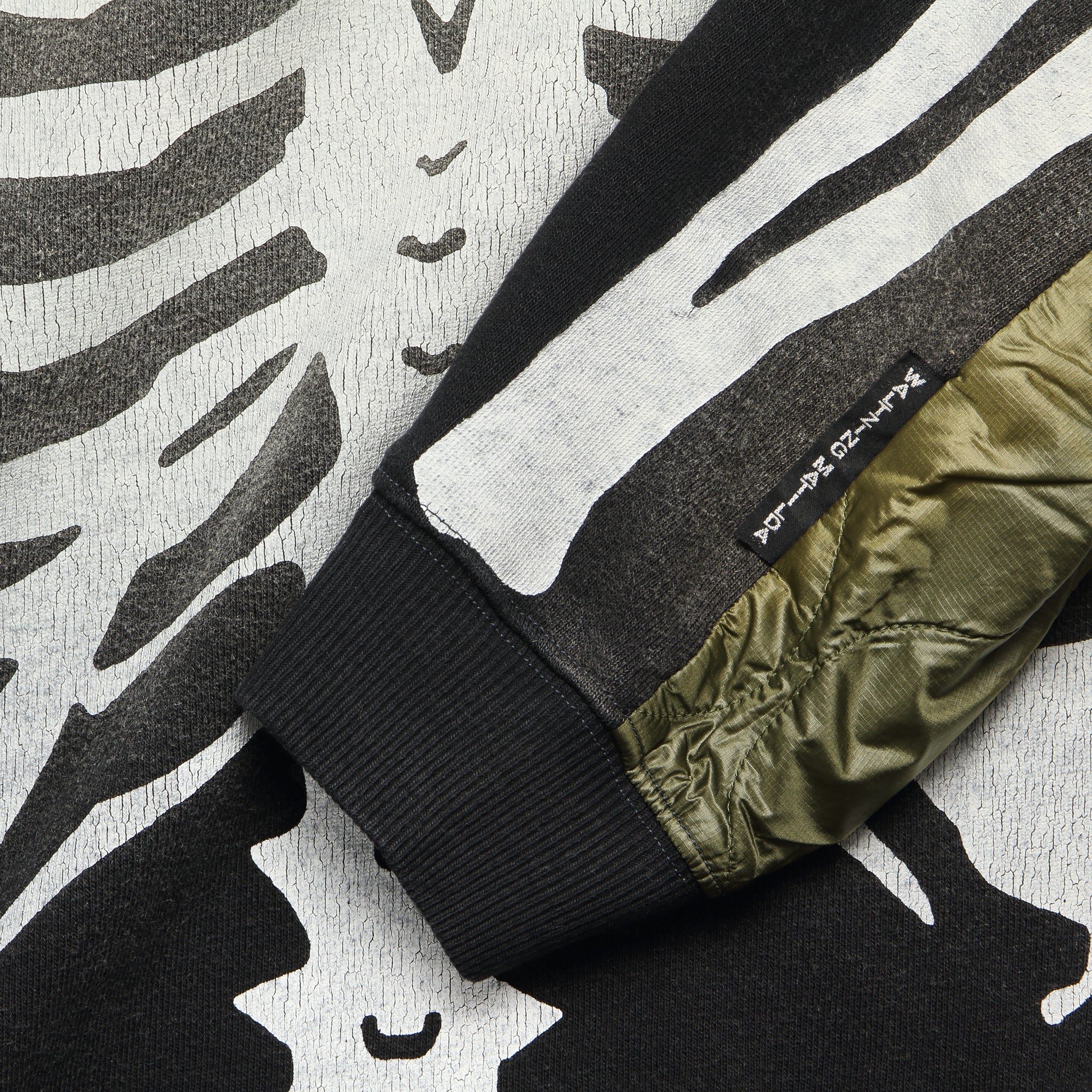 Kountry Bone Bivouac Fleecy Knit Sweatshirt - Black/Olive - Image 3