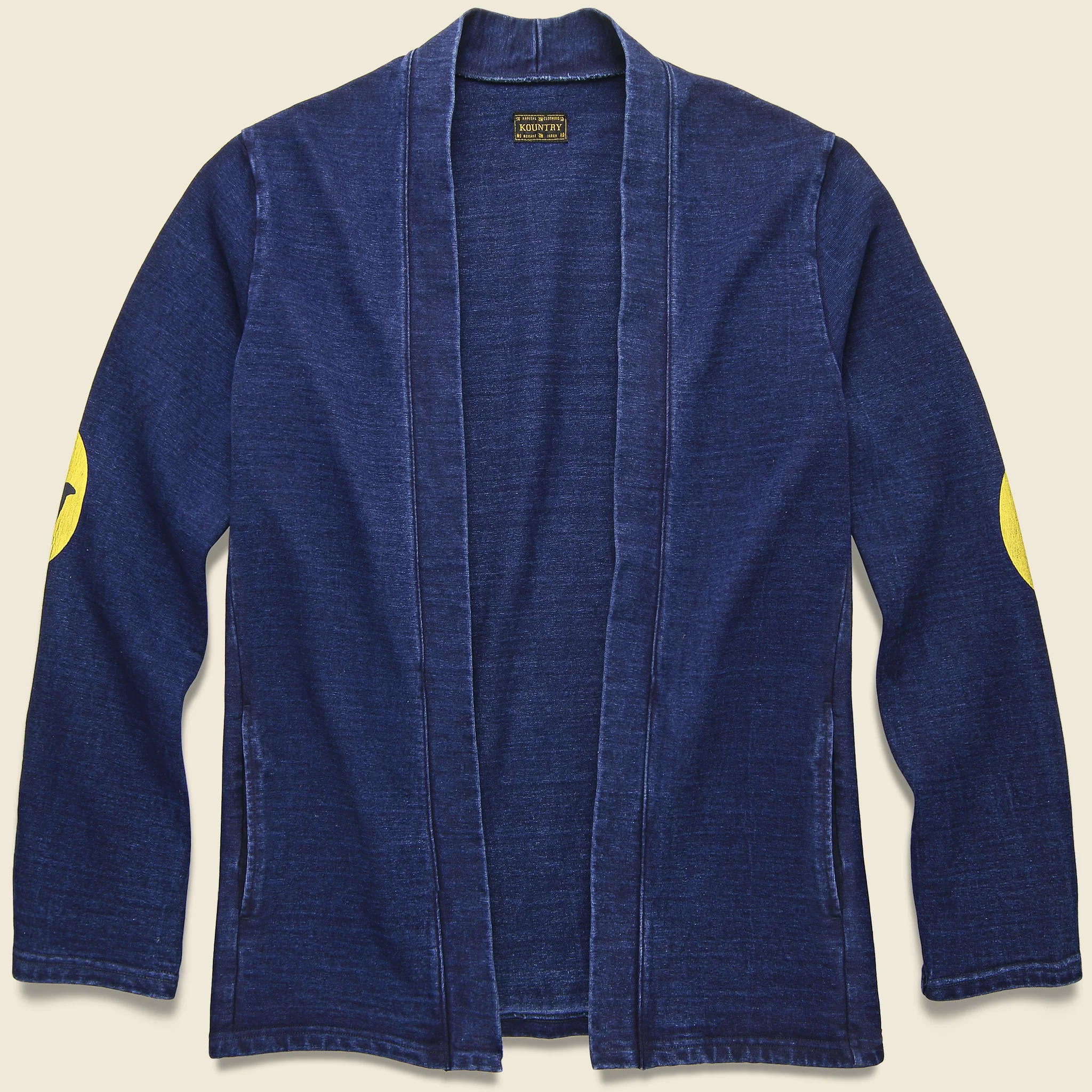 Rain Smile Dense Jersey Kakashi Cardigan - Indigo