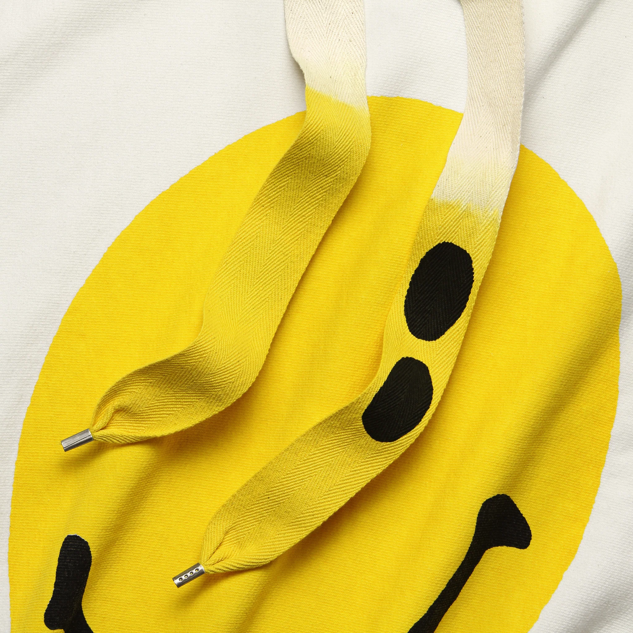 Rain Smile Fleece Knit Hoodie - White - Image 4