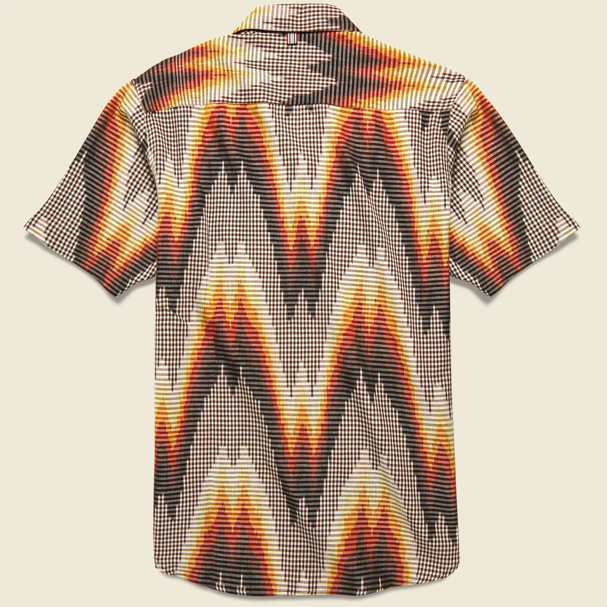 Lamar Ikat Shirt - Red/Orange - Image 2