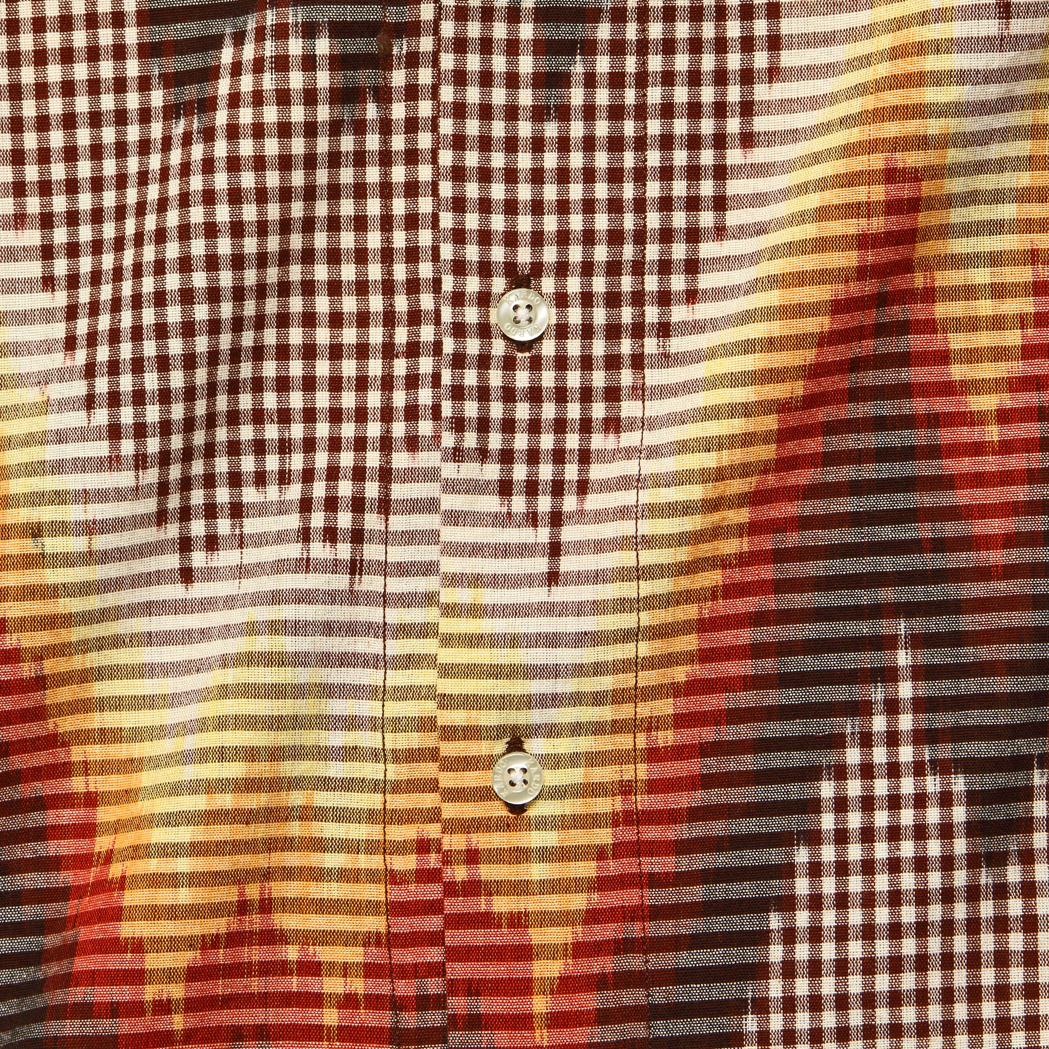 Lamar Ikat Shirt - Red/Orange - Image 3