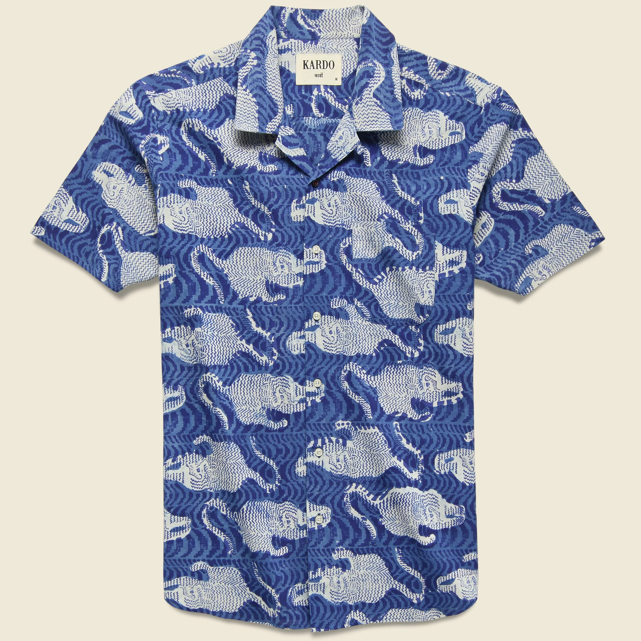 Lamar Shirt - Indigo Blockprint