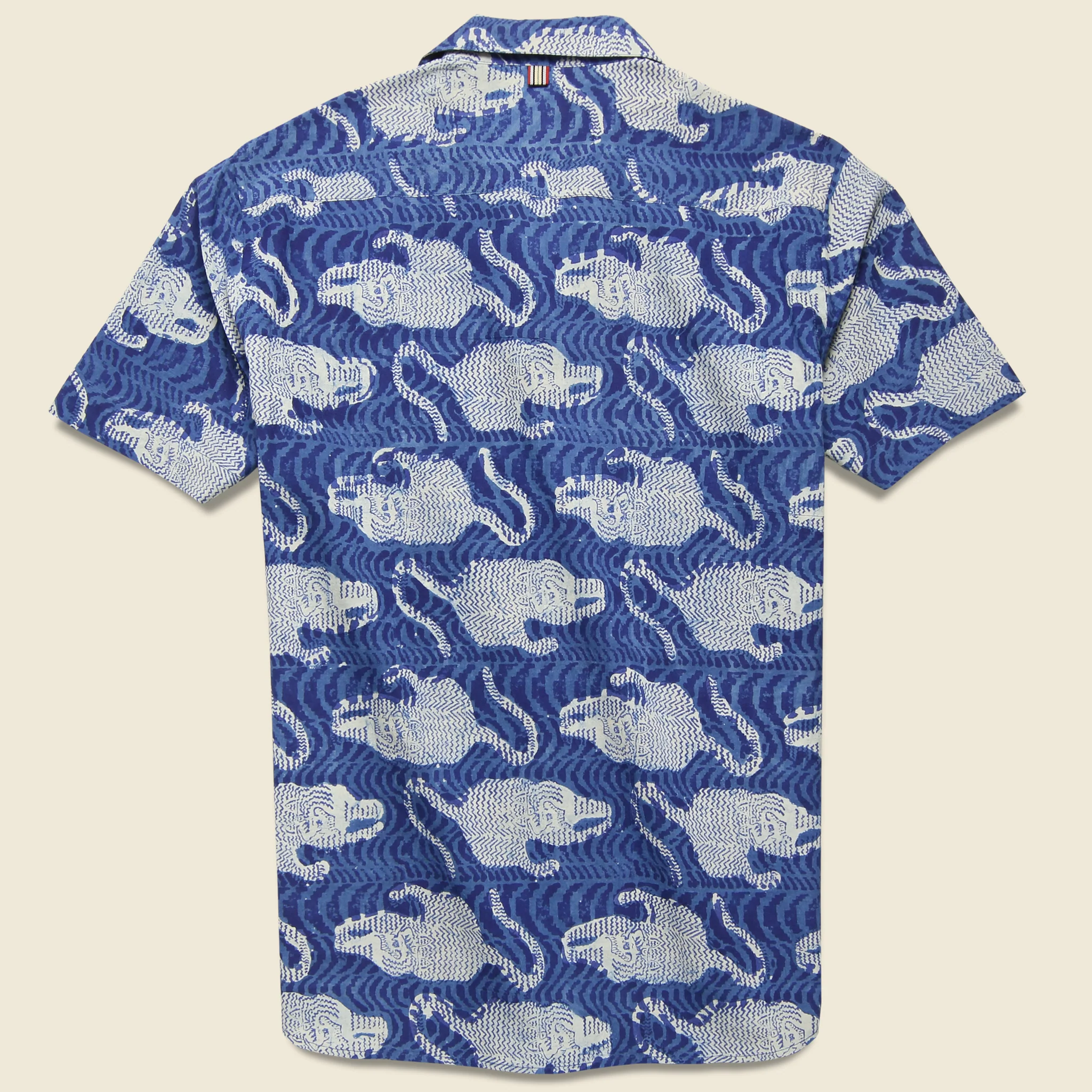 Lamar Shirt - Indigo Blockprint - Image 2