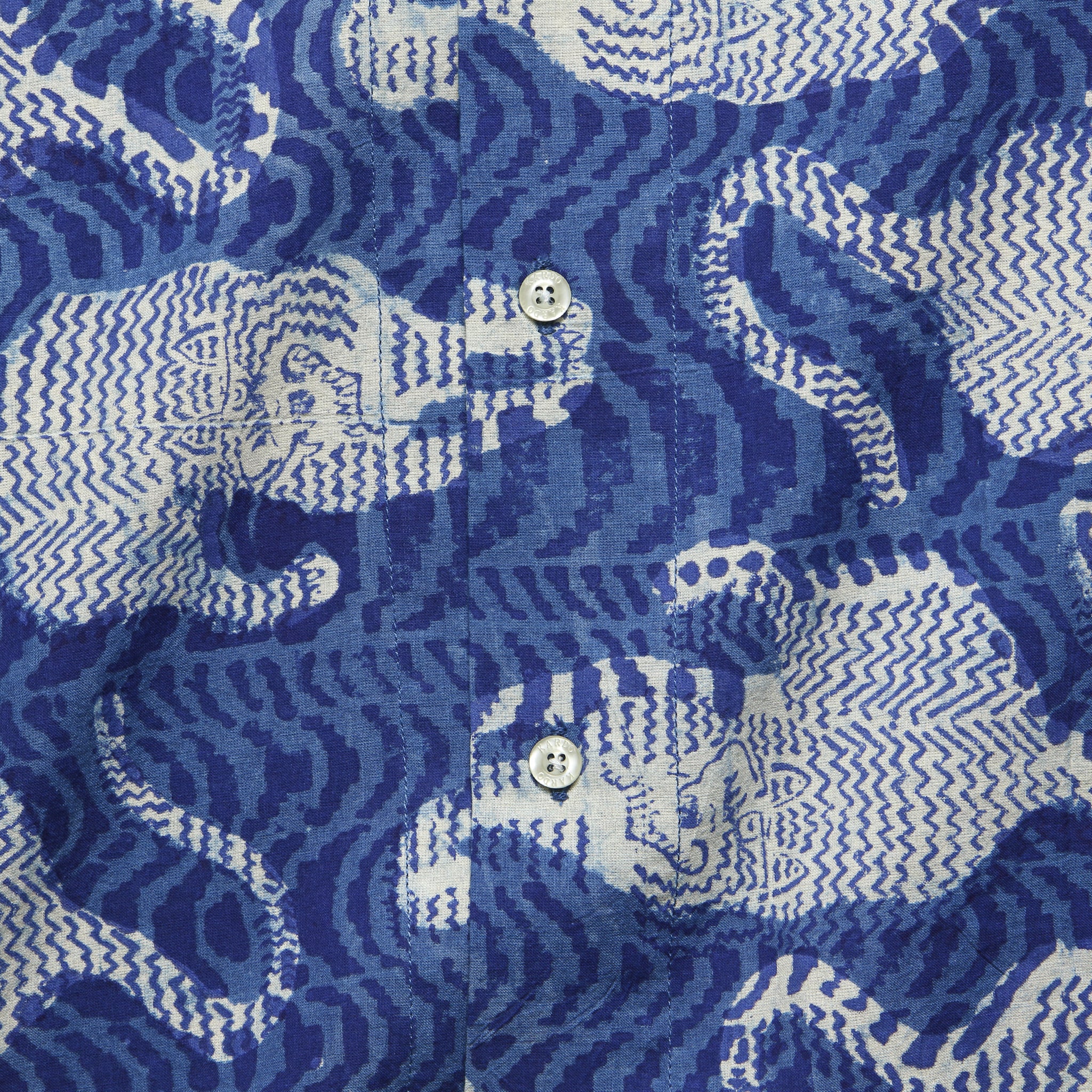 Lamar Shirt - Indigo Blockprint - Image 3