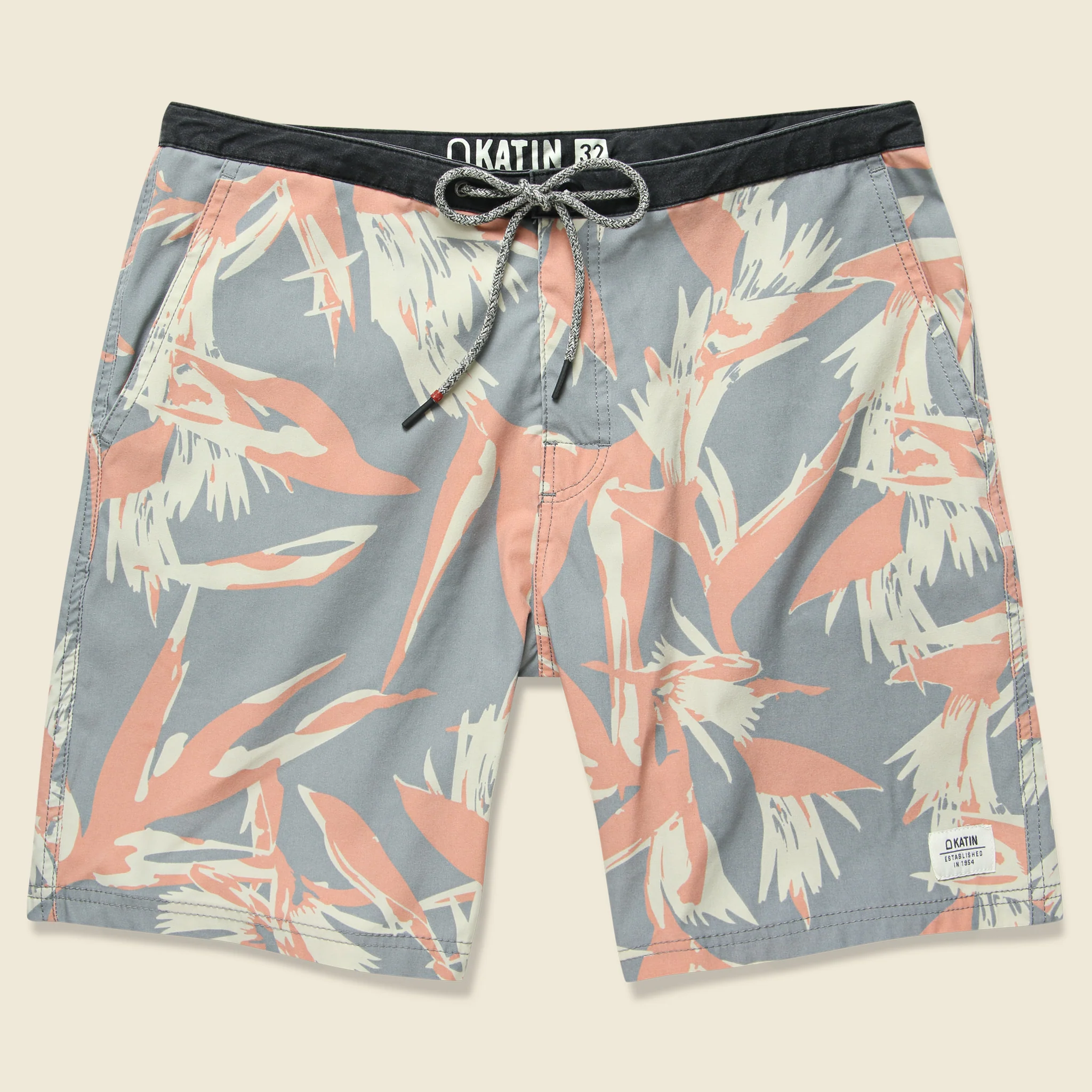 Birds Boardshort - Grey