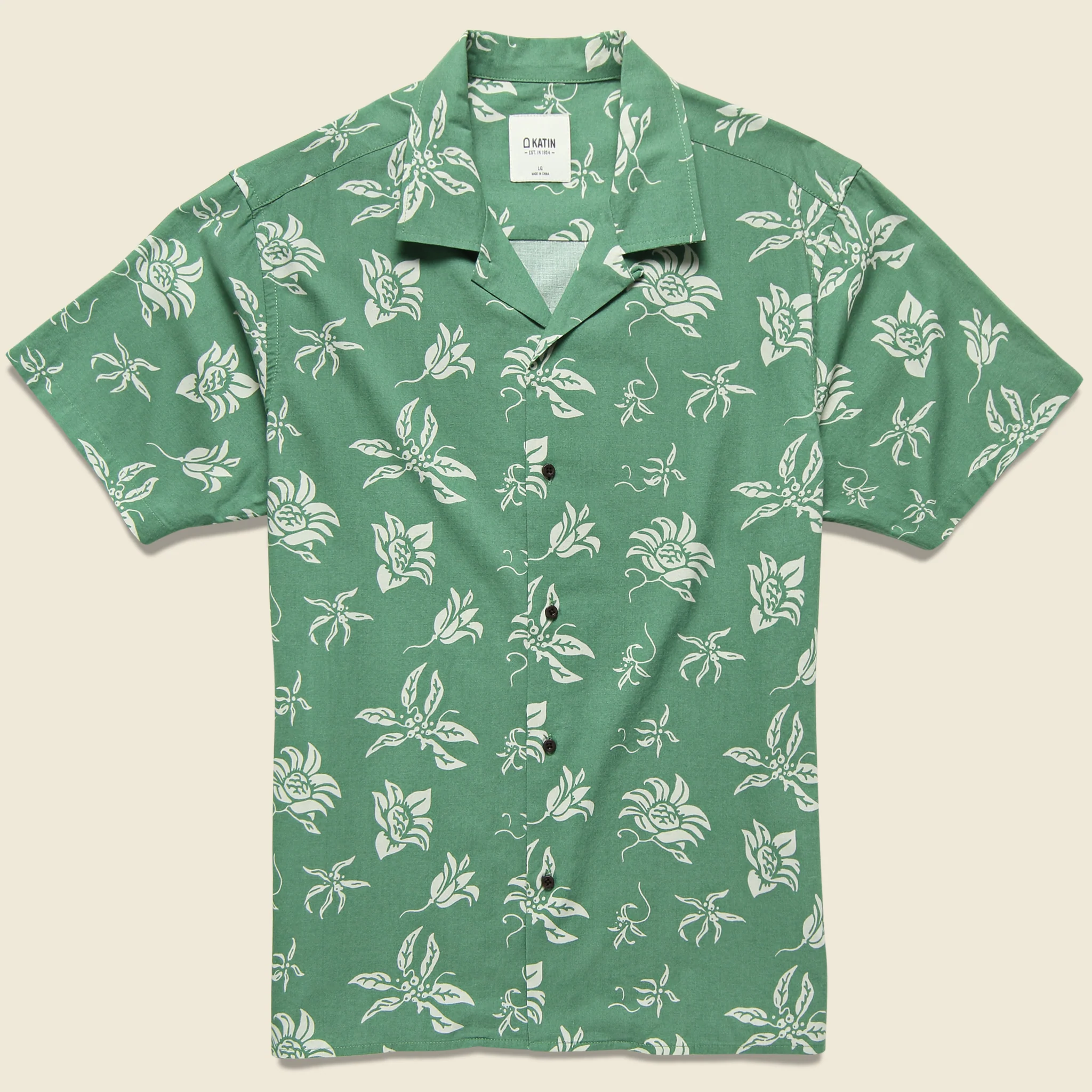Haiku Aloha Camp Shirt - Herb
