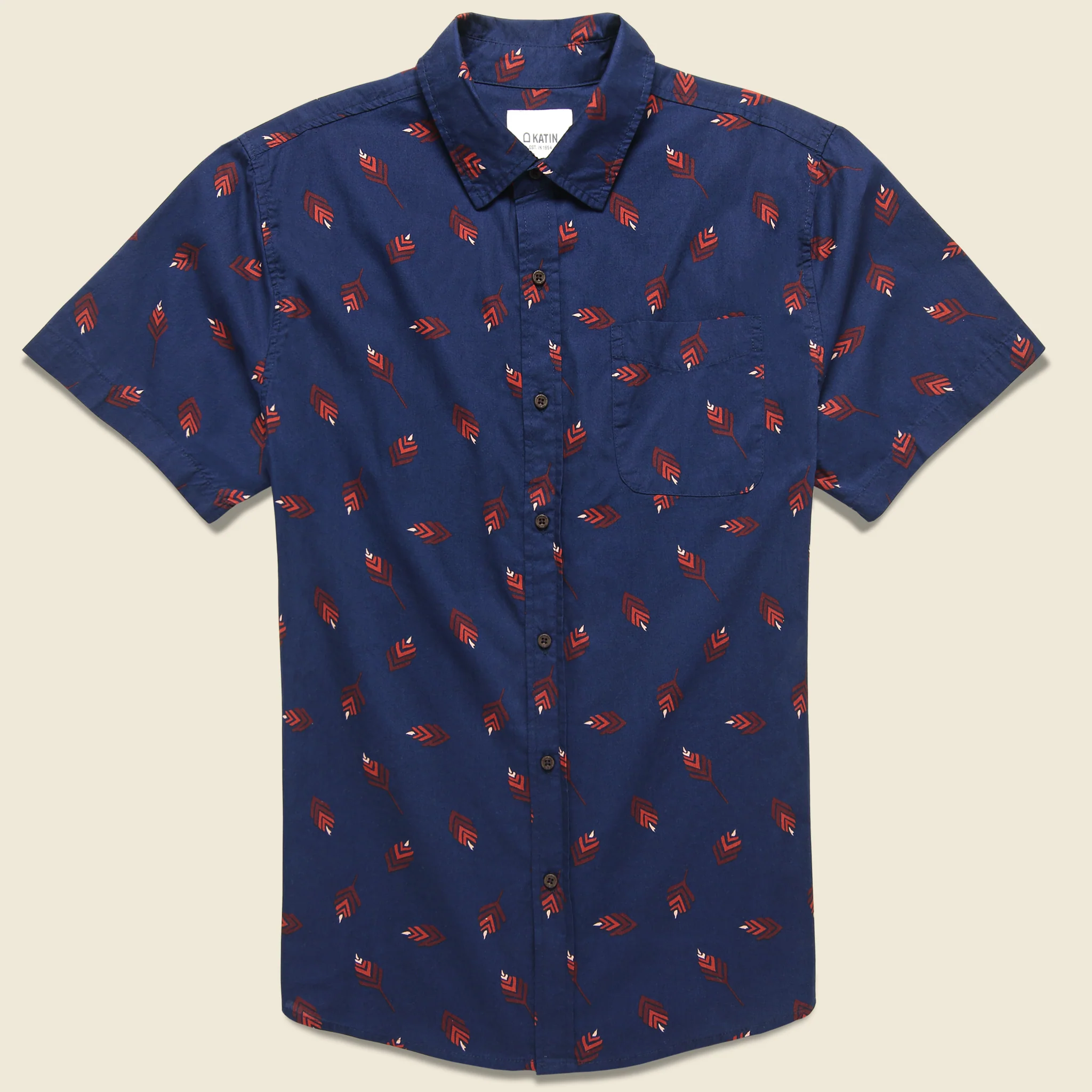 Leaves Shirt - Navy