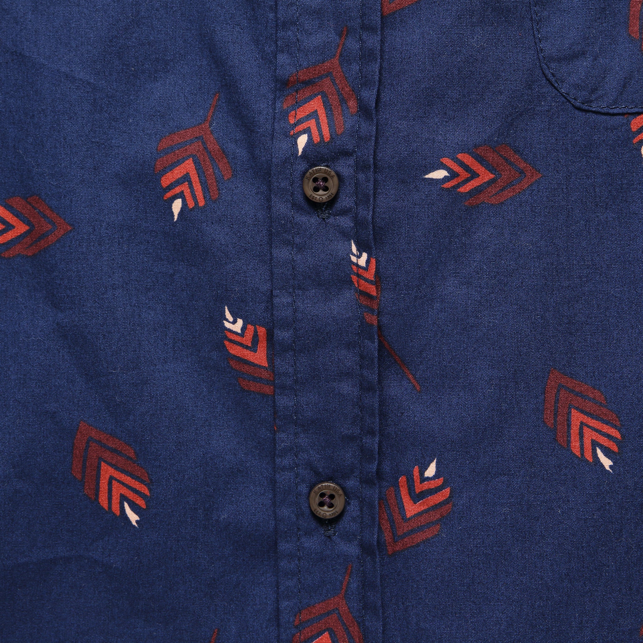 Leaves Shirt - Navy - Image 3