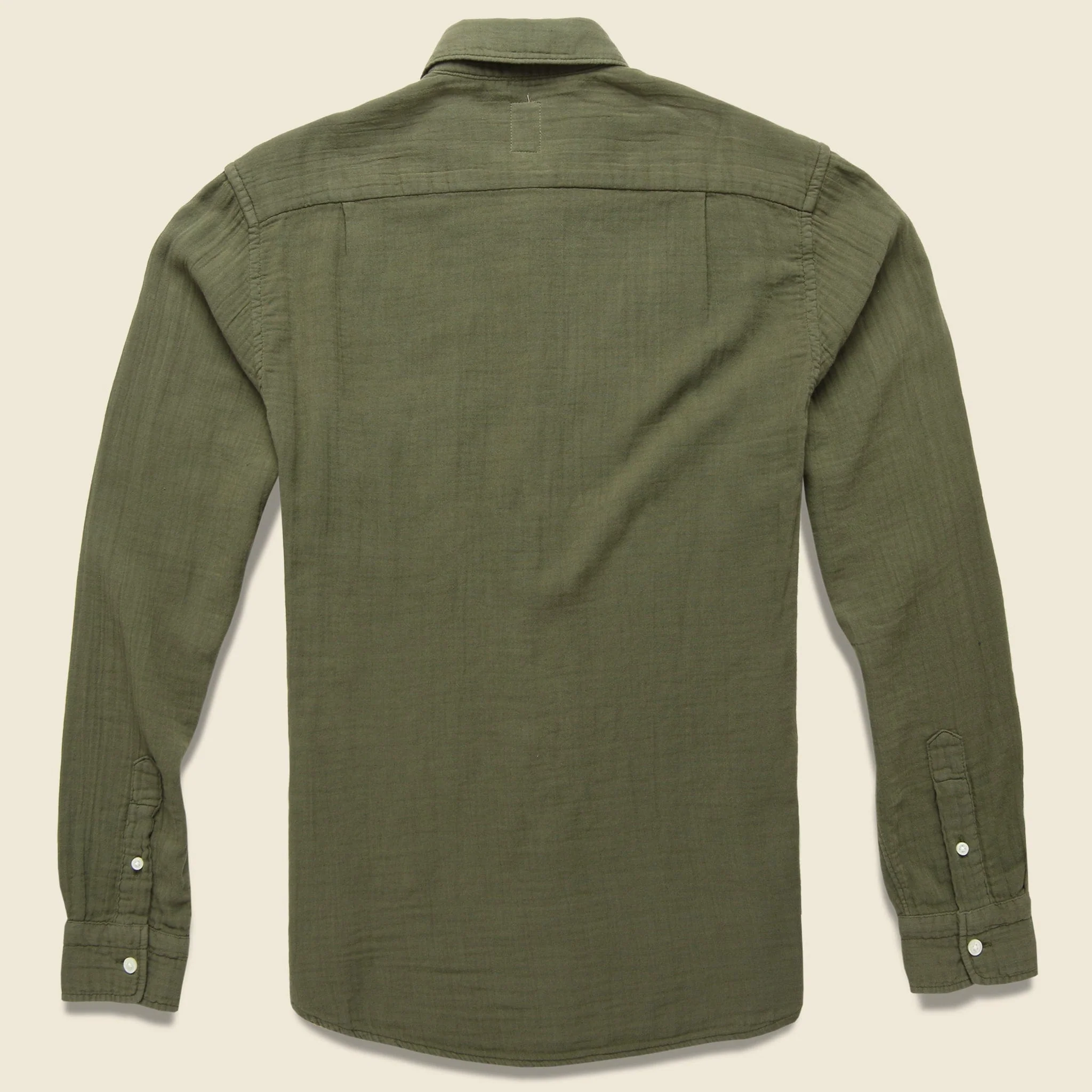 Vintage Double Gauze Shirt - Military Green - Image 2