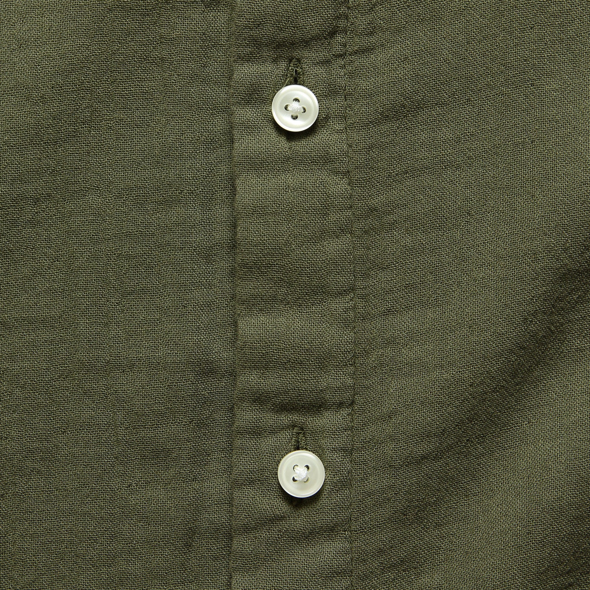 Vintage Double Gauze Shirt - Military Green - Image 3