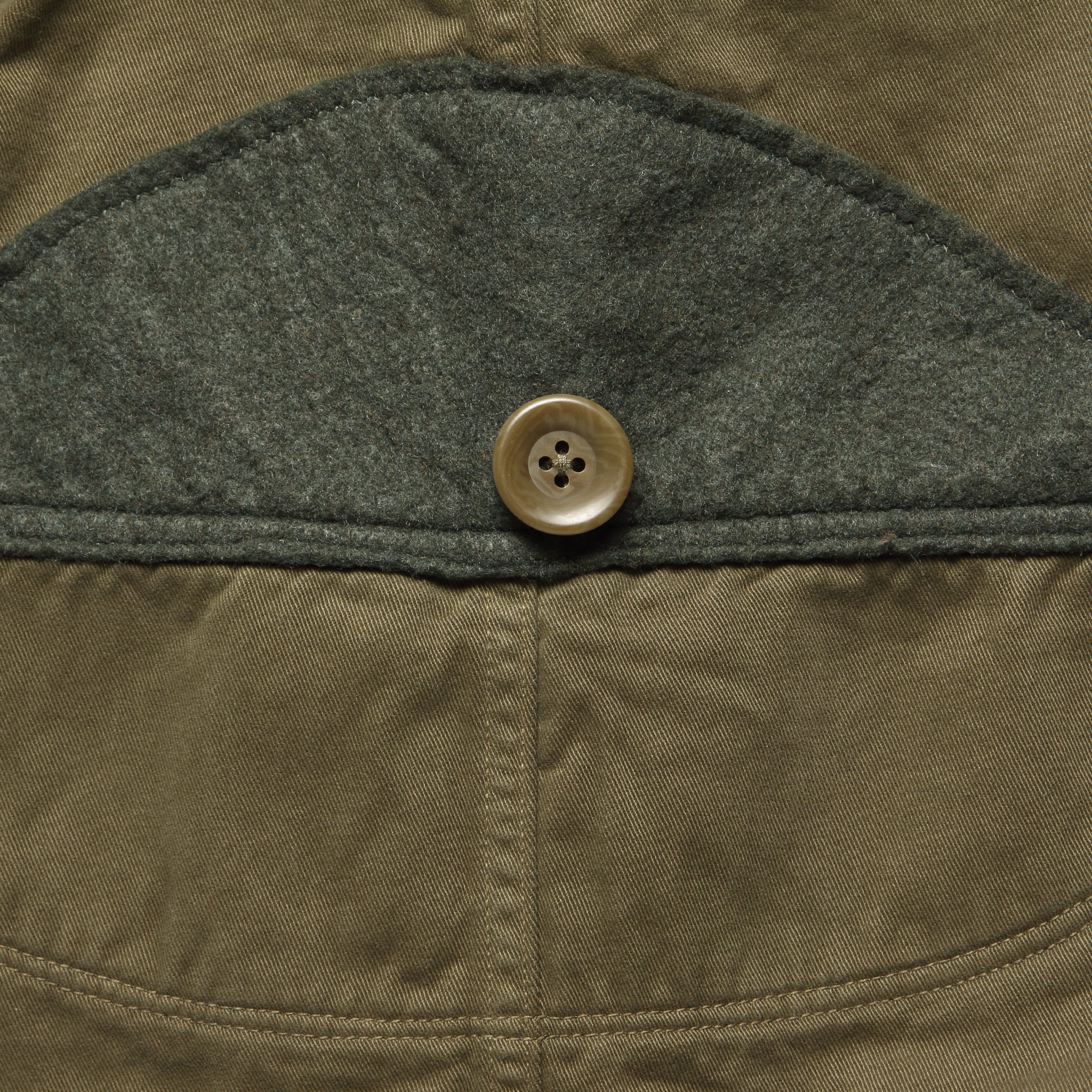 Katsuragi Cotton RING Coat - Khaki - Image 4
