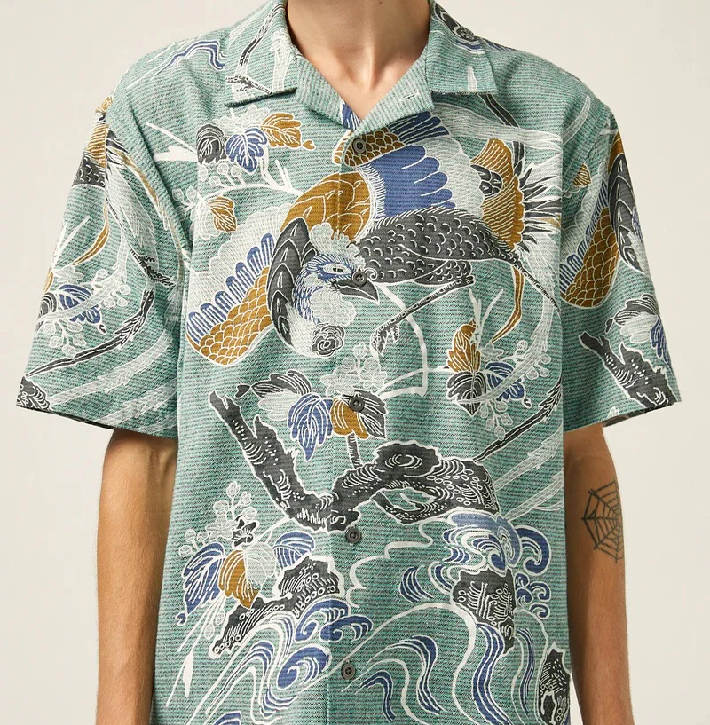 Kenji Camp Shirt - Green - Image 2
