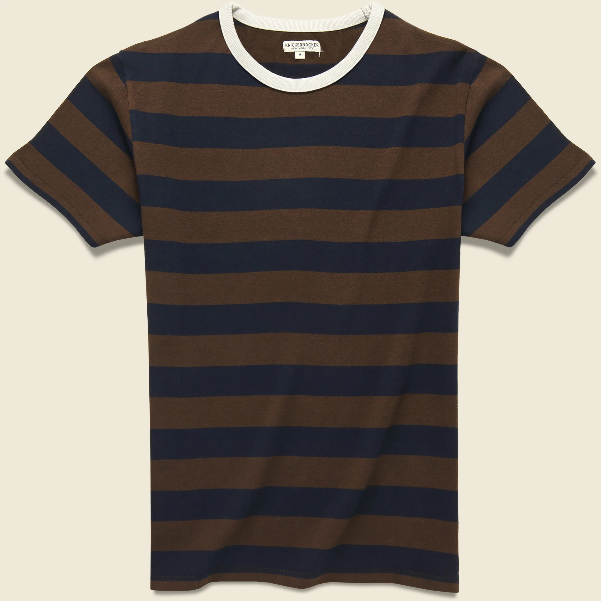Mojave Striped Tee - Chocolate/Plum/Navy