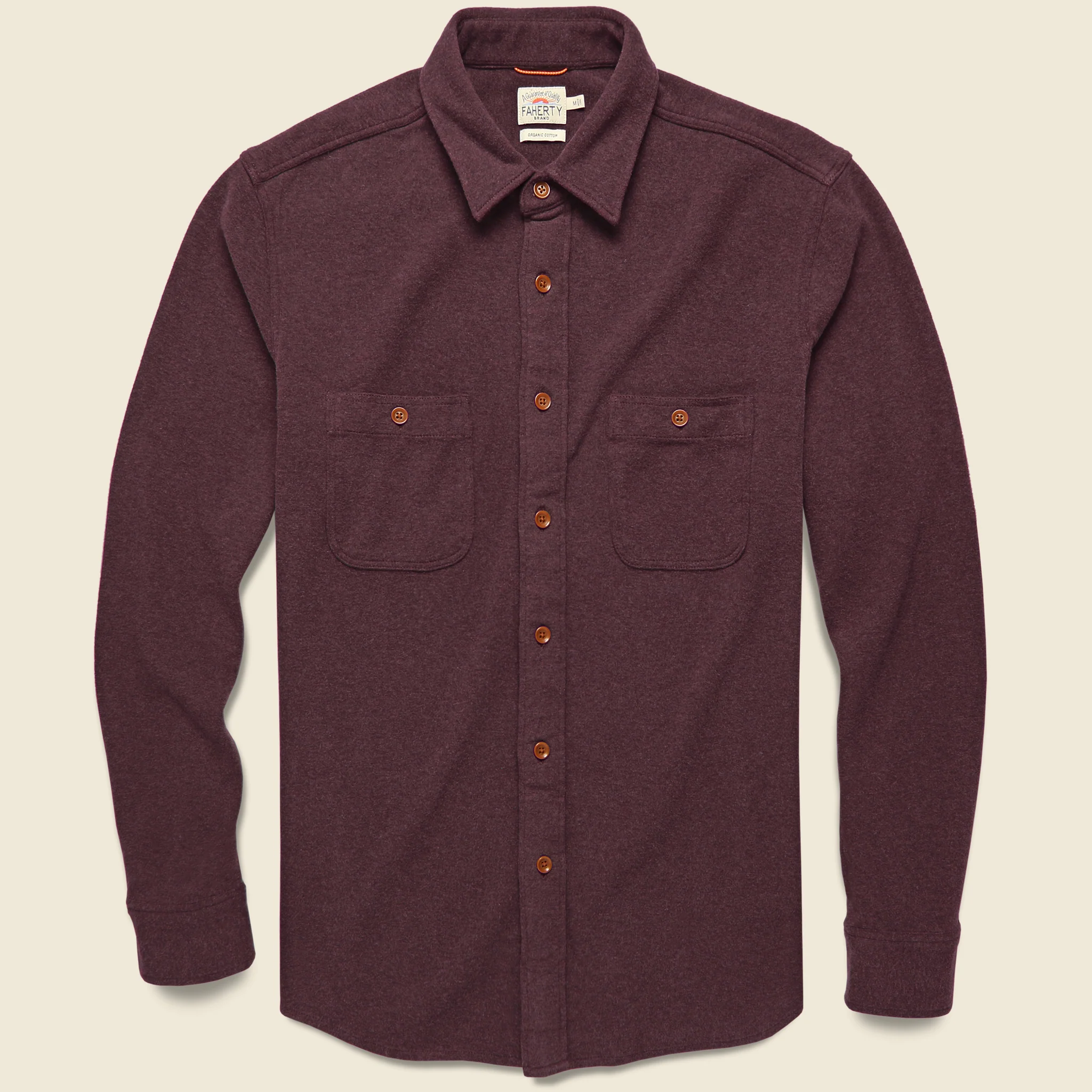 Knit Alpine Shirt - Burgundy Heather