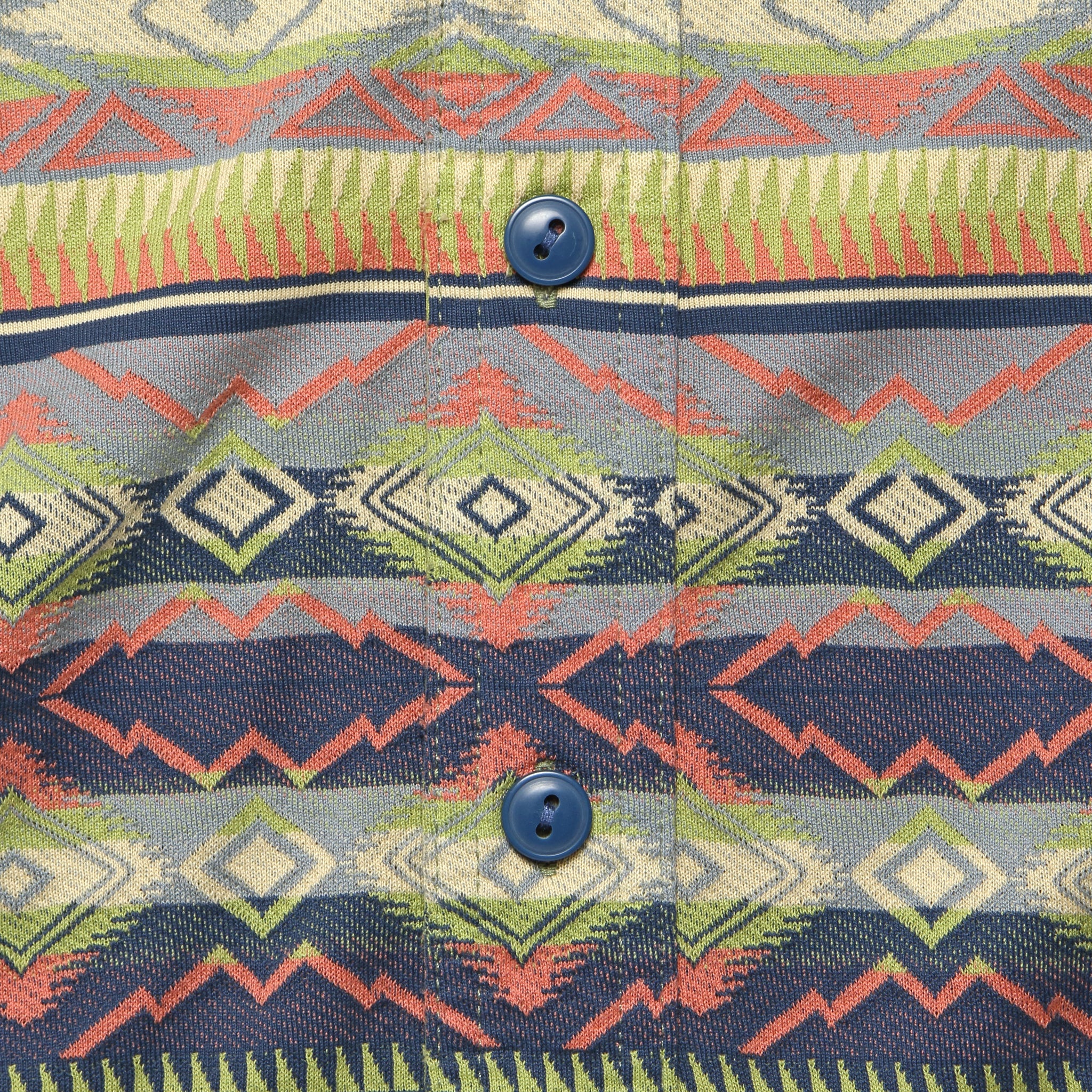 Knit Jacquard Workshirt - Blue/Green/Multi - Image 3