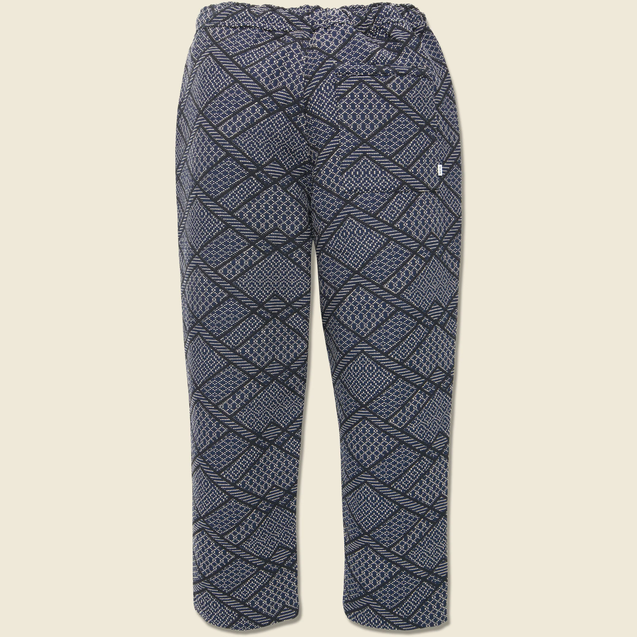 Kurt Trouser - Diamond Stitch Jacquard Navy - Image 2