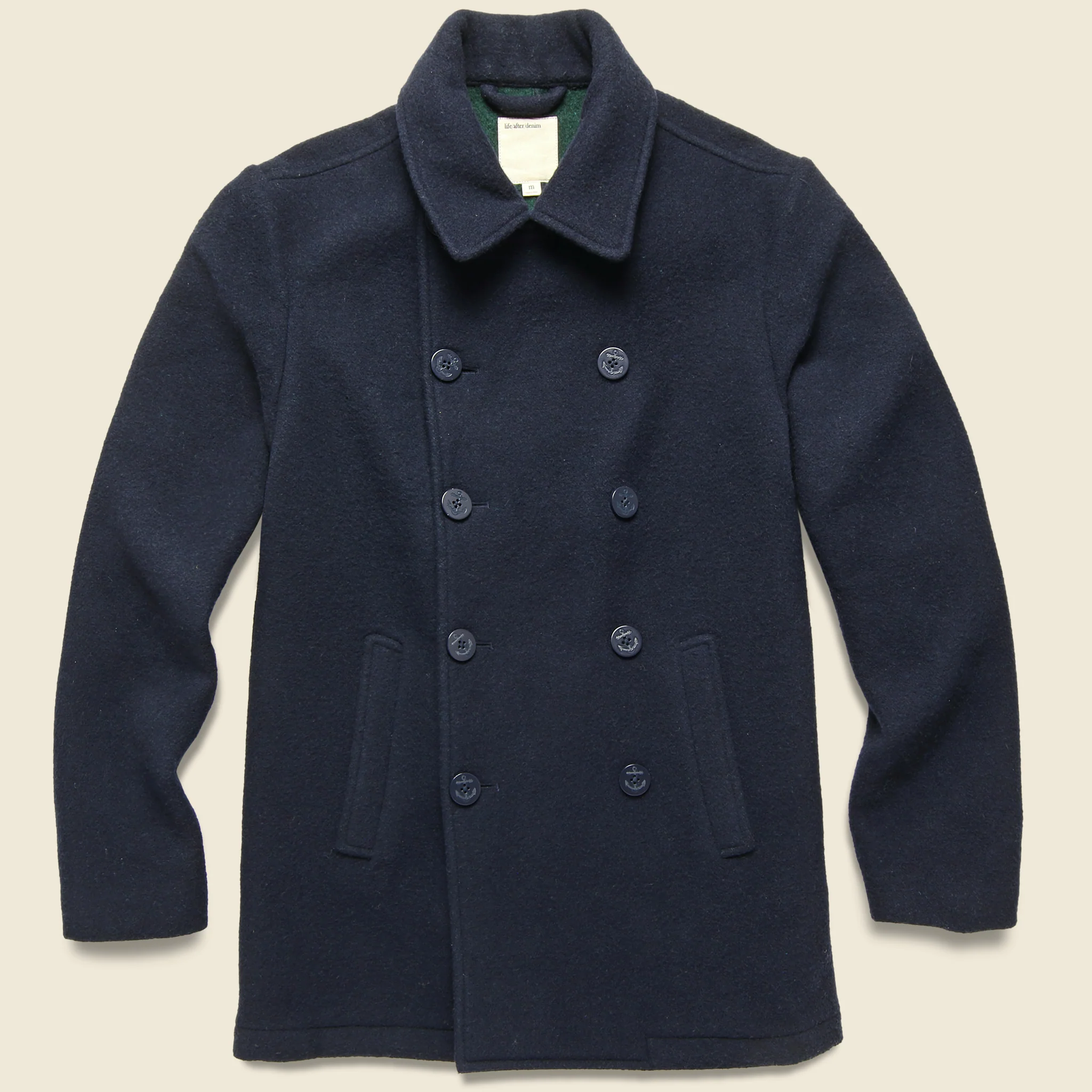 Glastonbury Japanese Wool Coat - Royal Navy