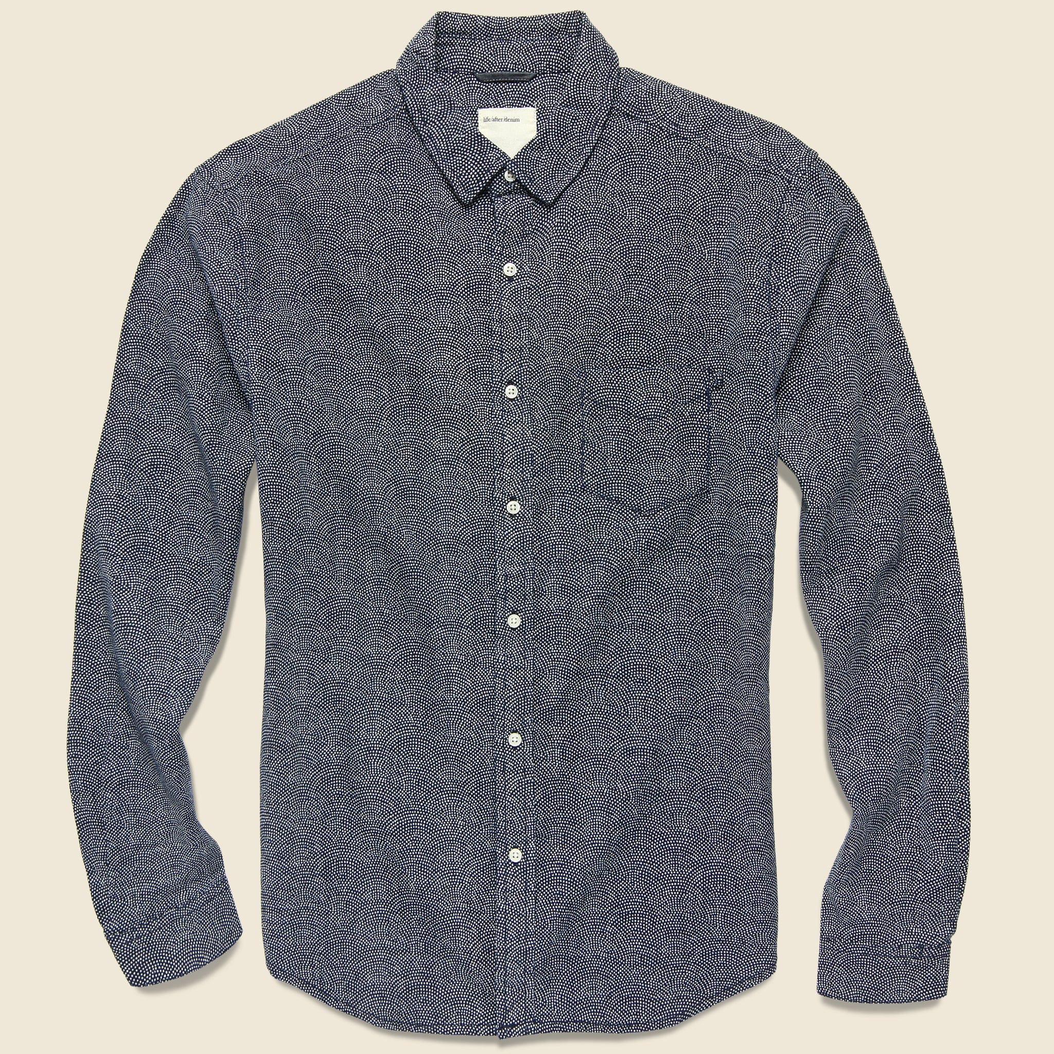 Seigaiha Shirt - Dark Indigo