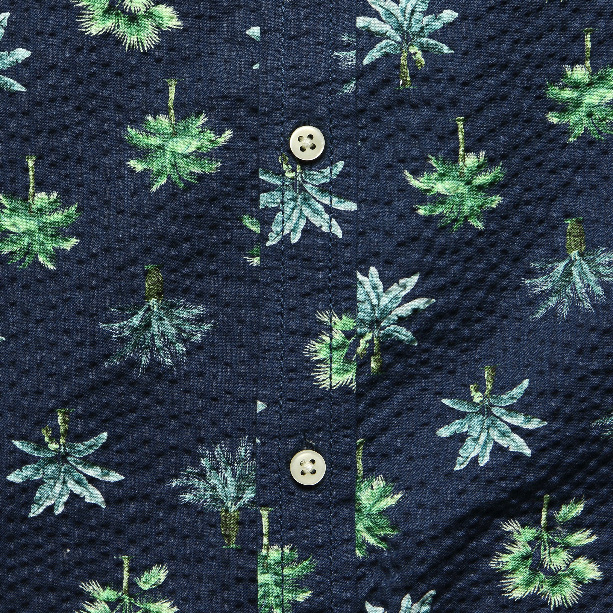 Rainforest Seersucker Shirt - Ocean Blue - Image 3