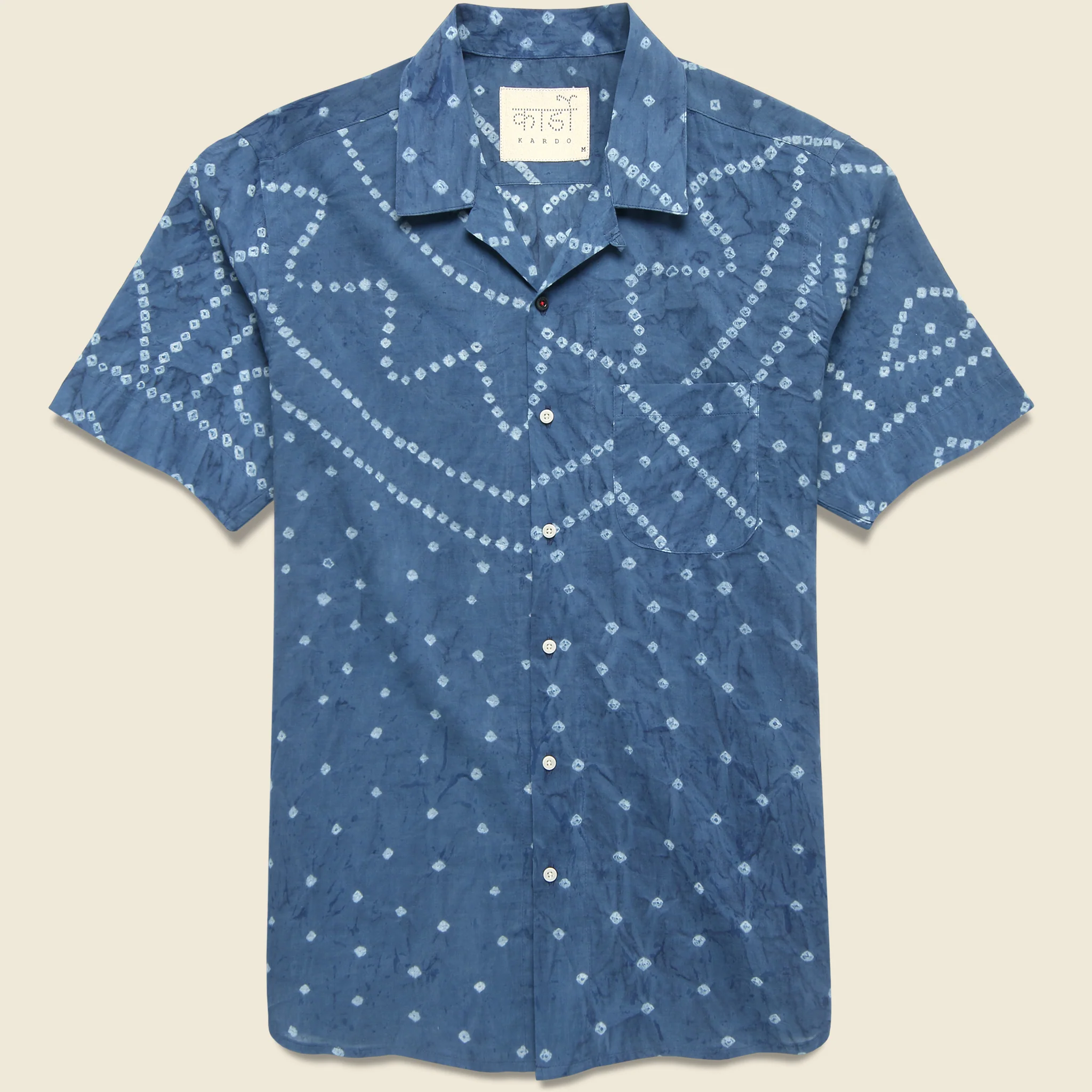 Bandhani Dot Print Shirt - Indigo