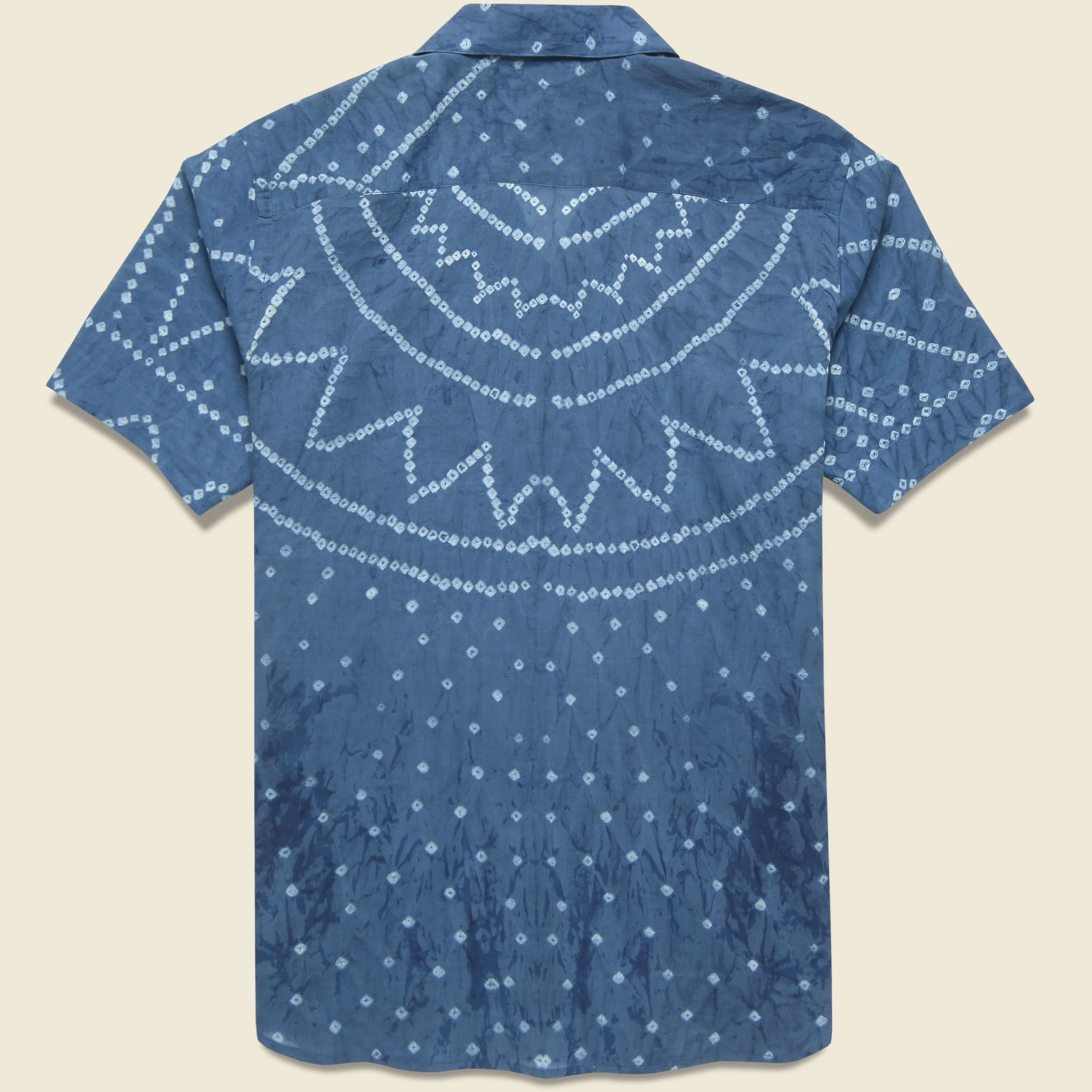 Bandhani Dot Print Shirt - Indigo - Image 2