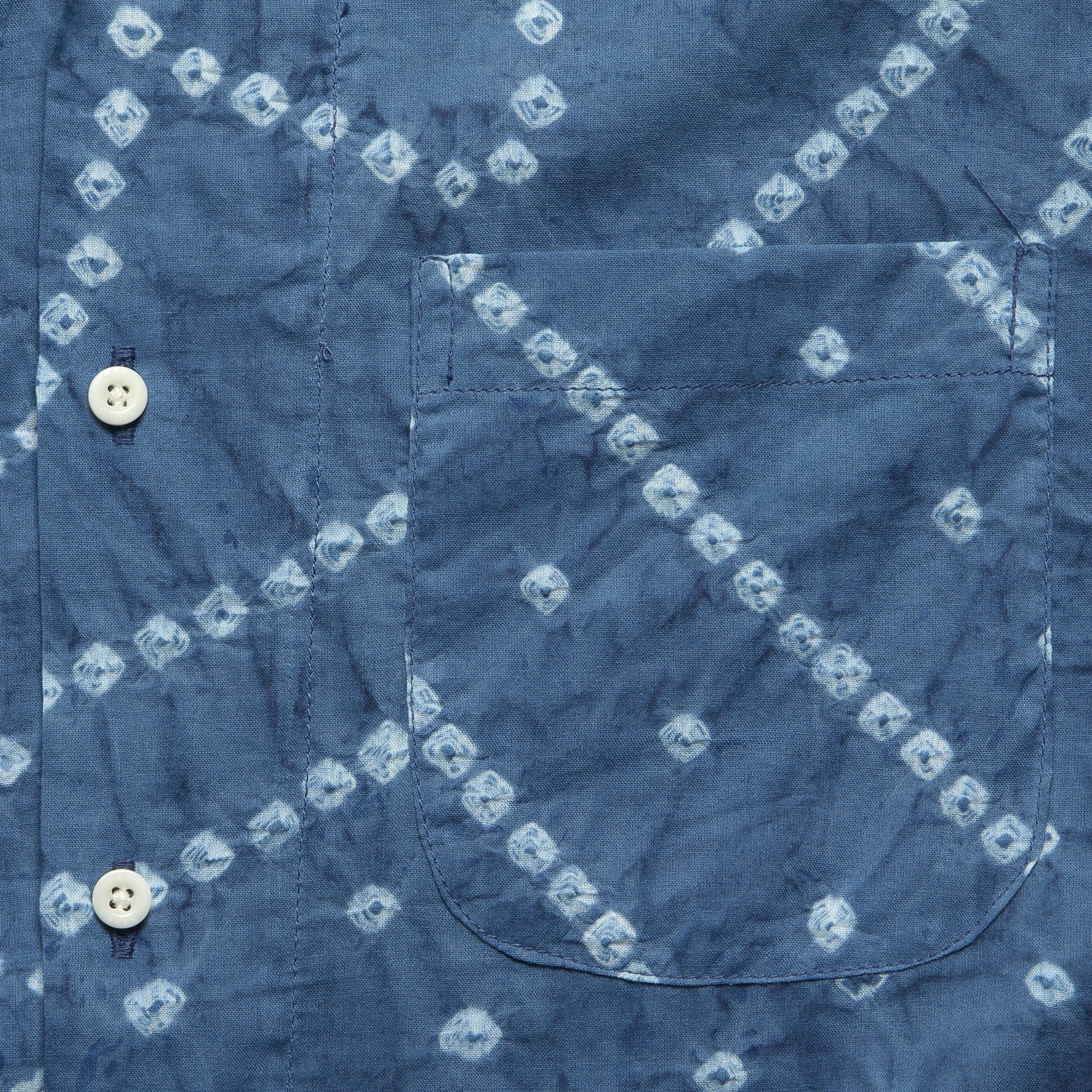 Bandhani Dot Print Shirt - Indigo - Image 3