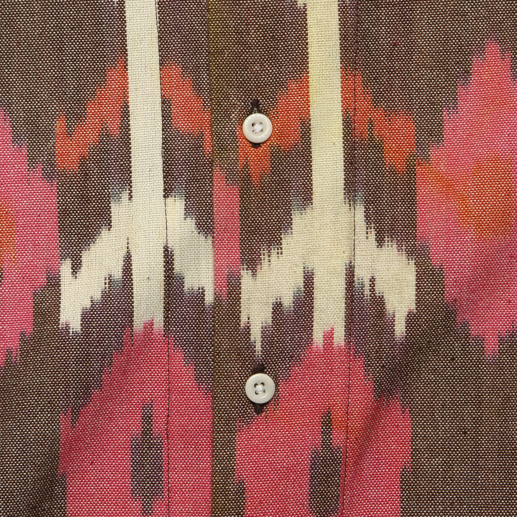 Lamar Handloom Ikat Shirt - Brown/Pink - Image 3