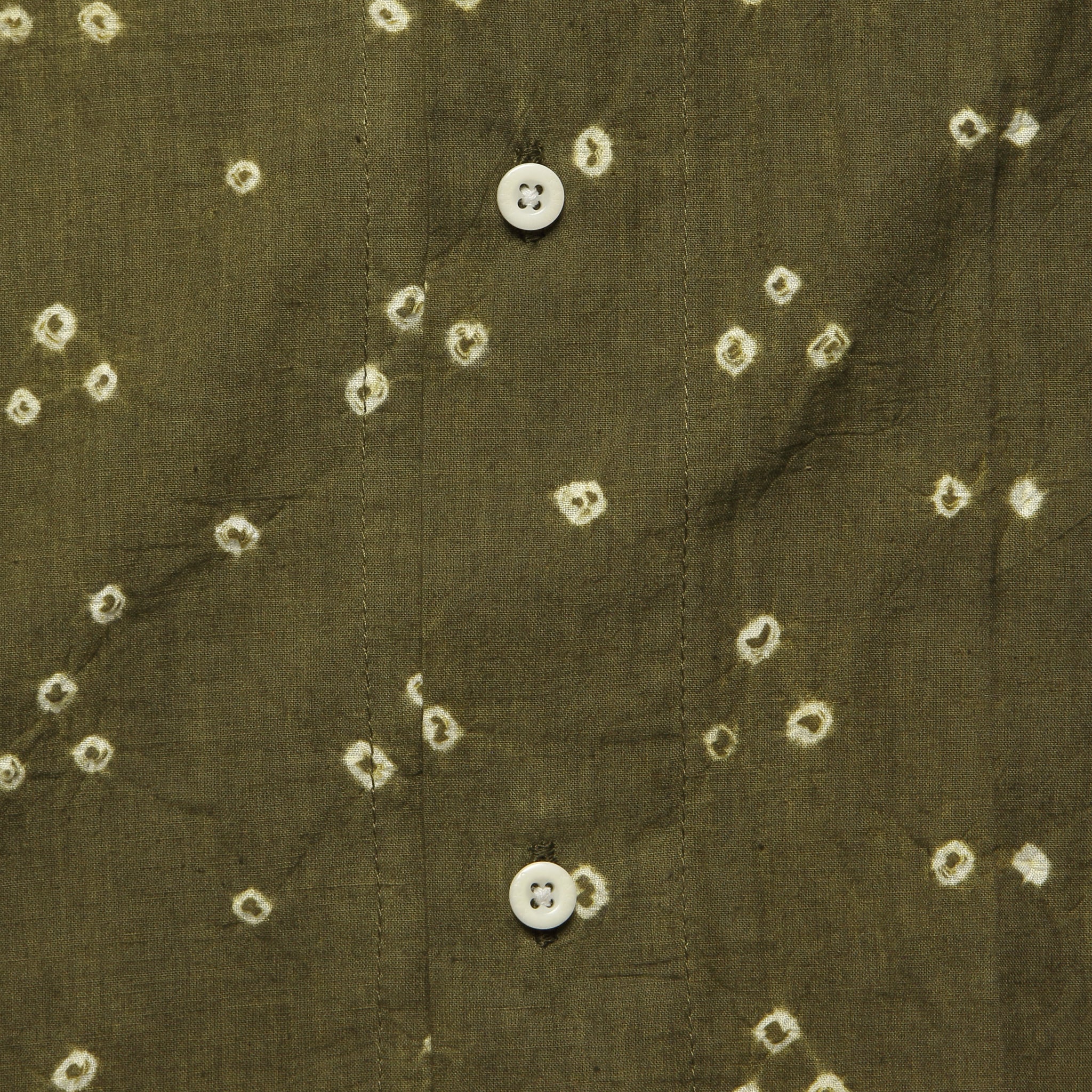 Lamar Pyramid Dot Bandhani Shirt - Olive - Image 3