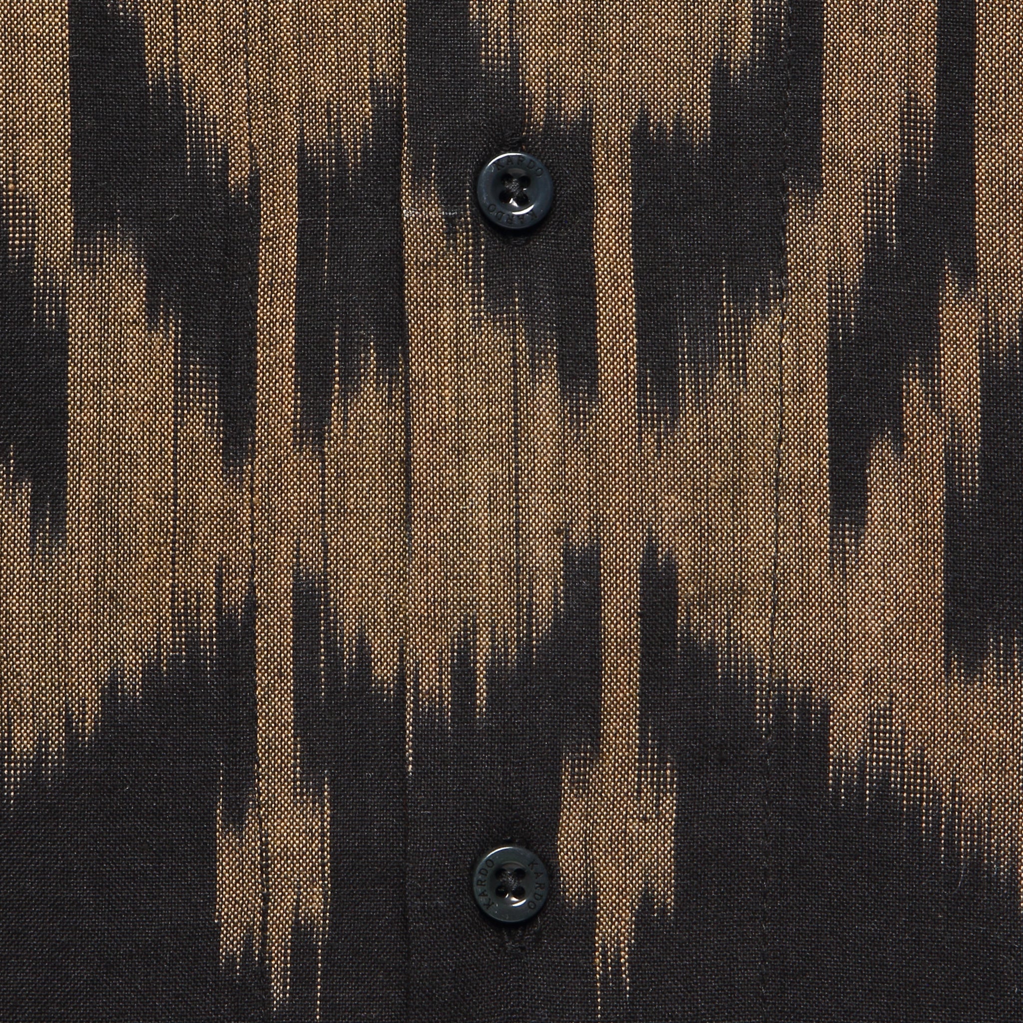 Handwoven Ikat Shirt - Black - Image 3