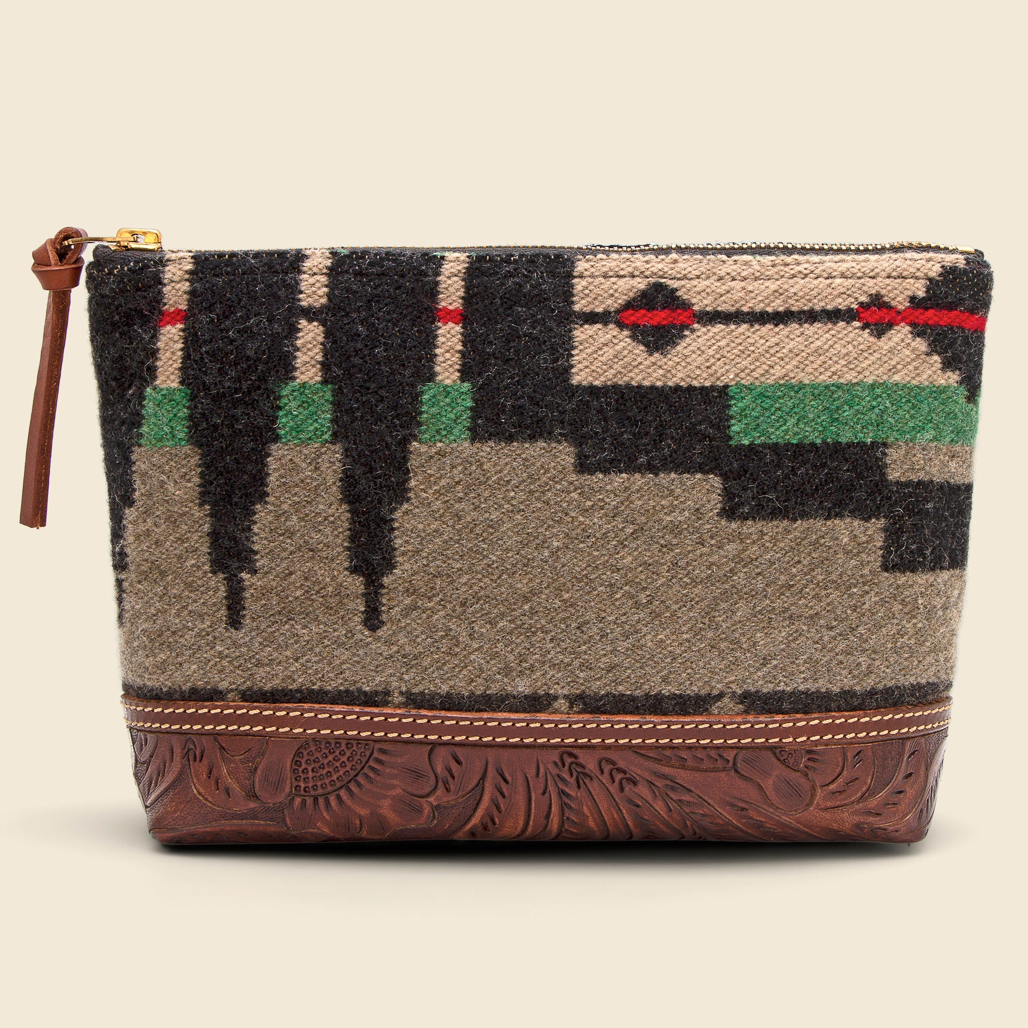 Large Gusset Pouch - Grey/Black/Red/Green/Brown