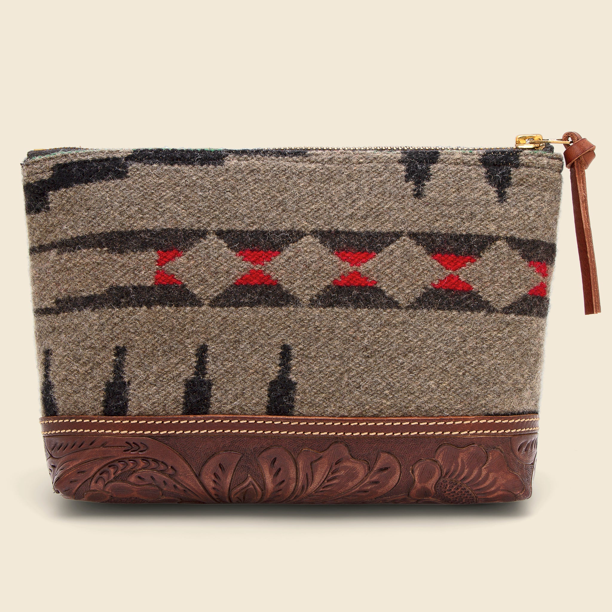 Large Gusset Pouch - Grey/Black/Red/Green/Brown - Image 2