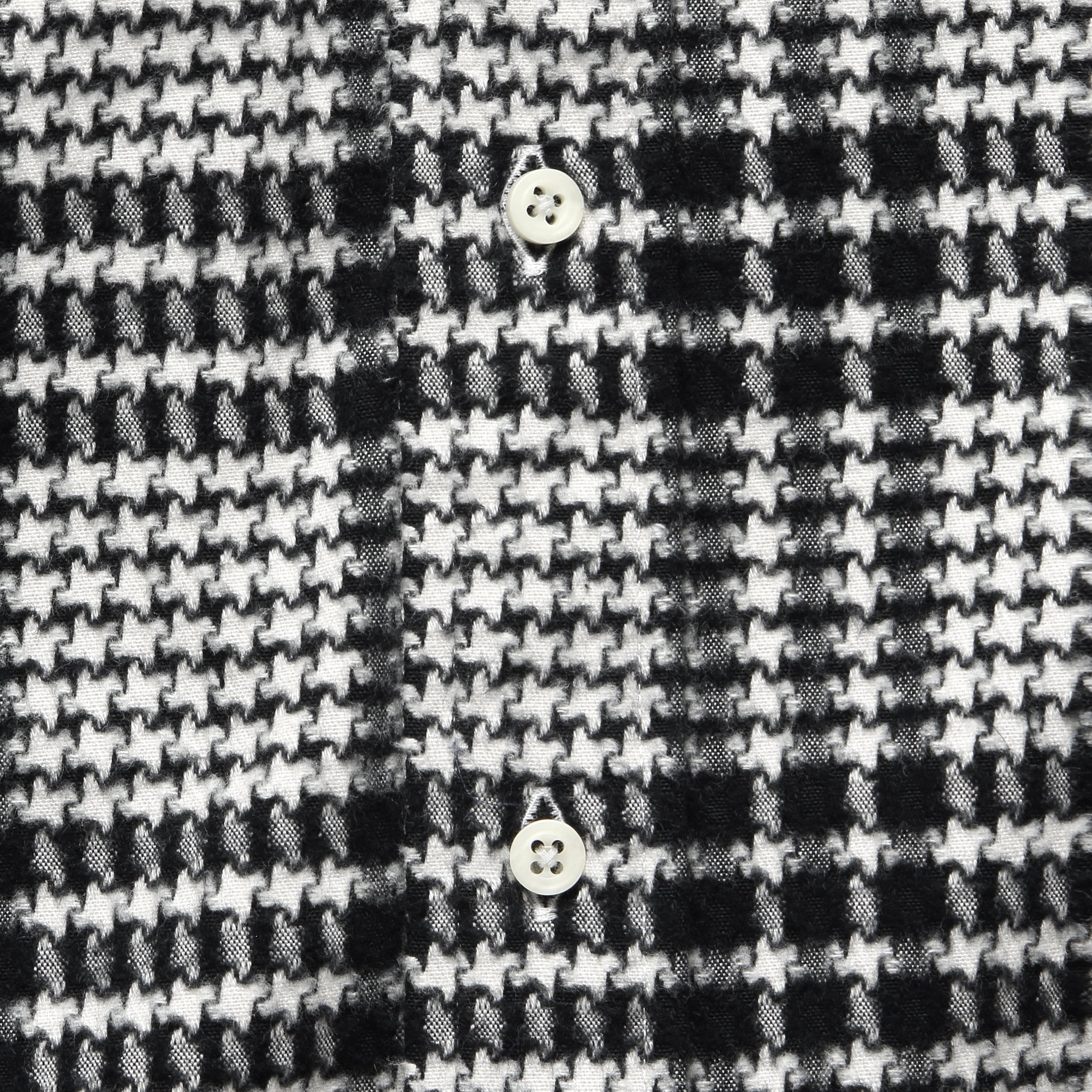 Large Houndstooth Check Shirt - Black - Image 3