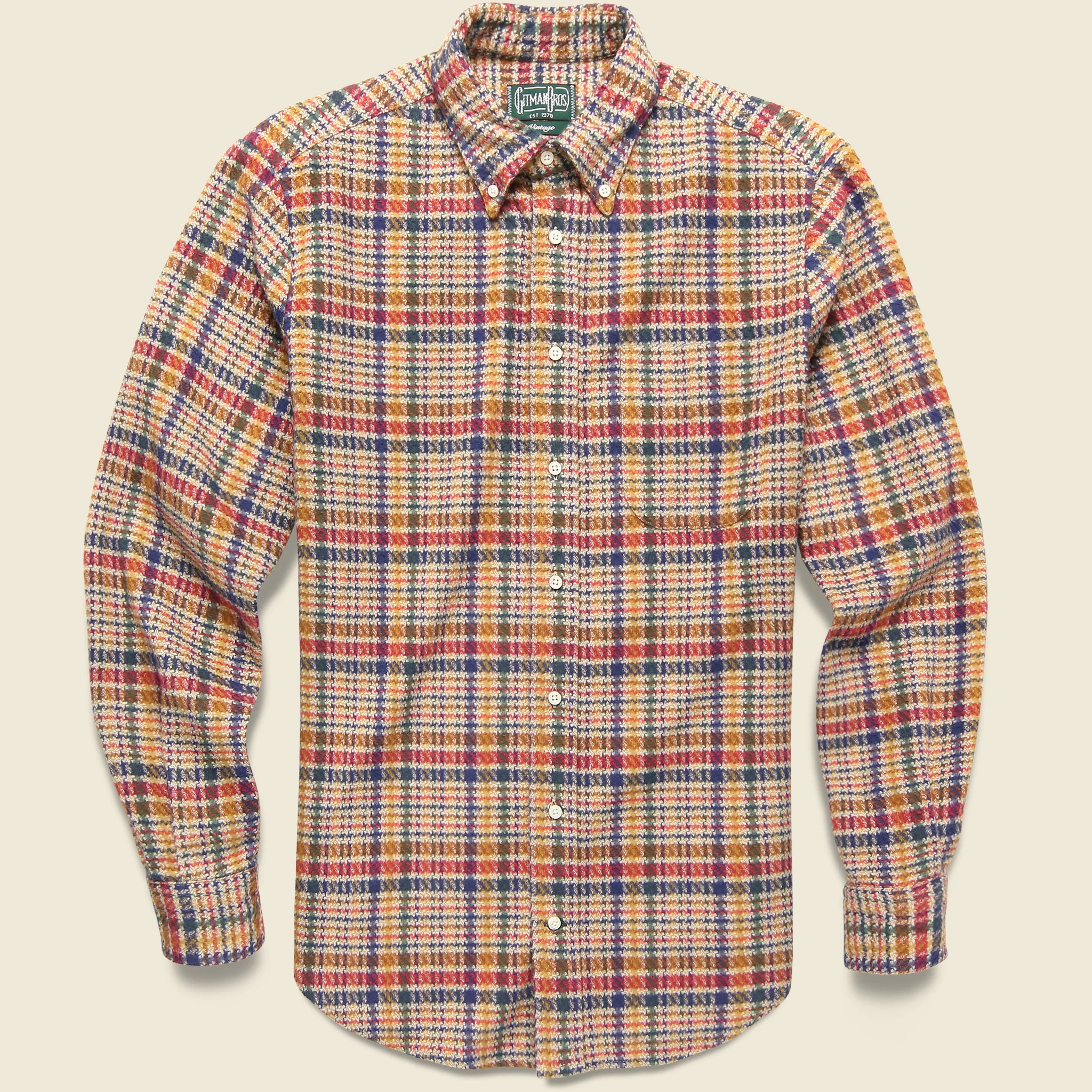 Large Houndstooth Check Shirt - Multi