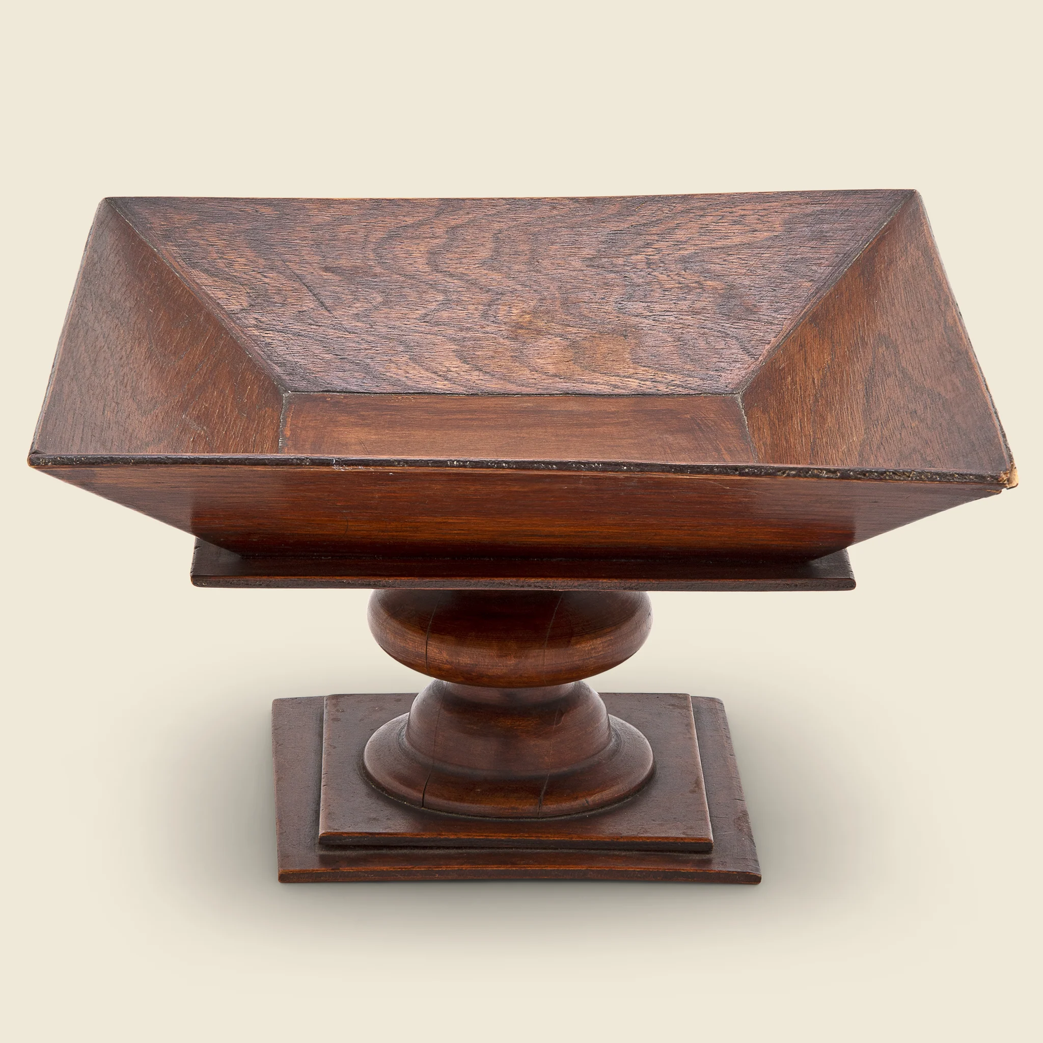 Large Square Wooden Compote