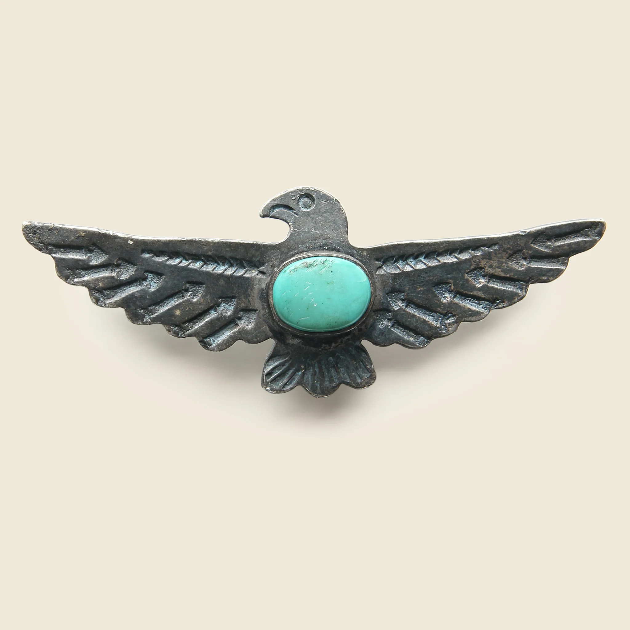Large Turquoise Thunderbird Pin