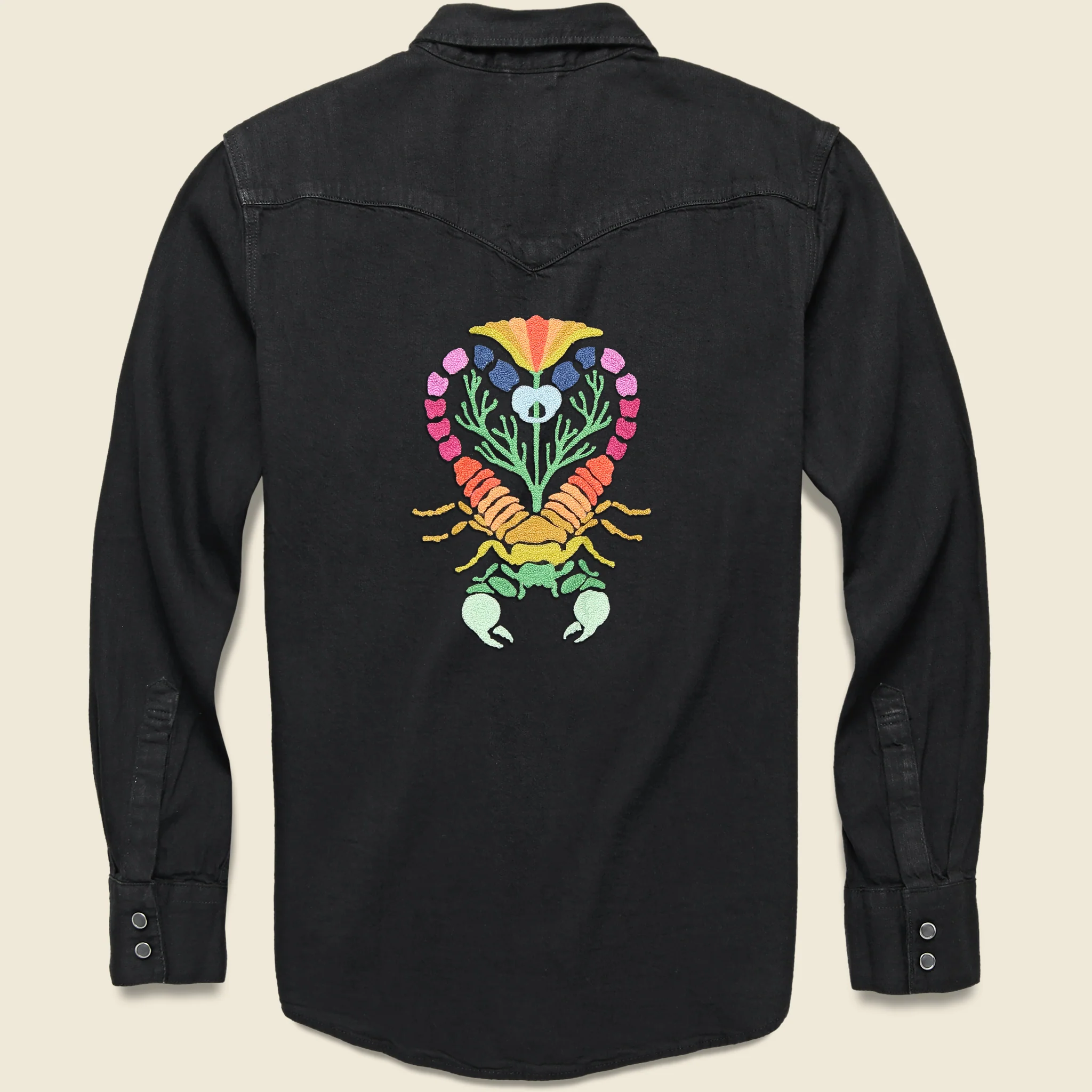 Barstow Western Shirt - Rainbow Scorpion