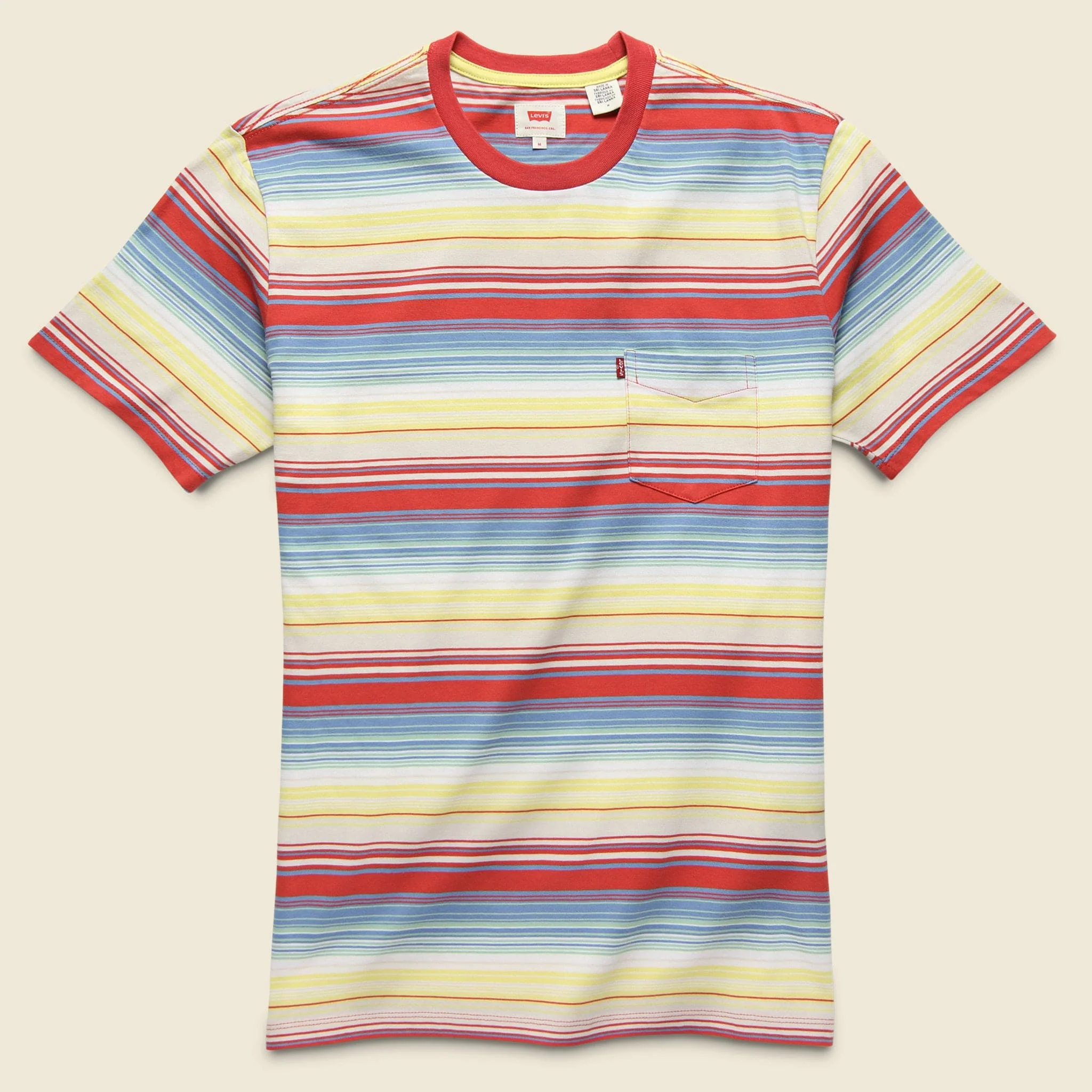 Sunset Pocket Tee - Fiesta Stripe