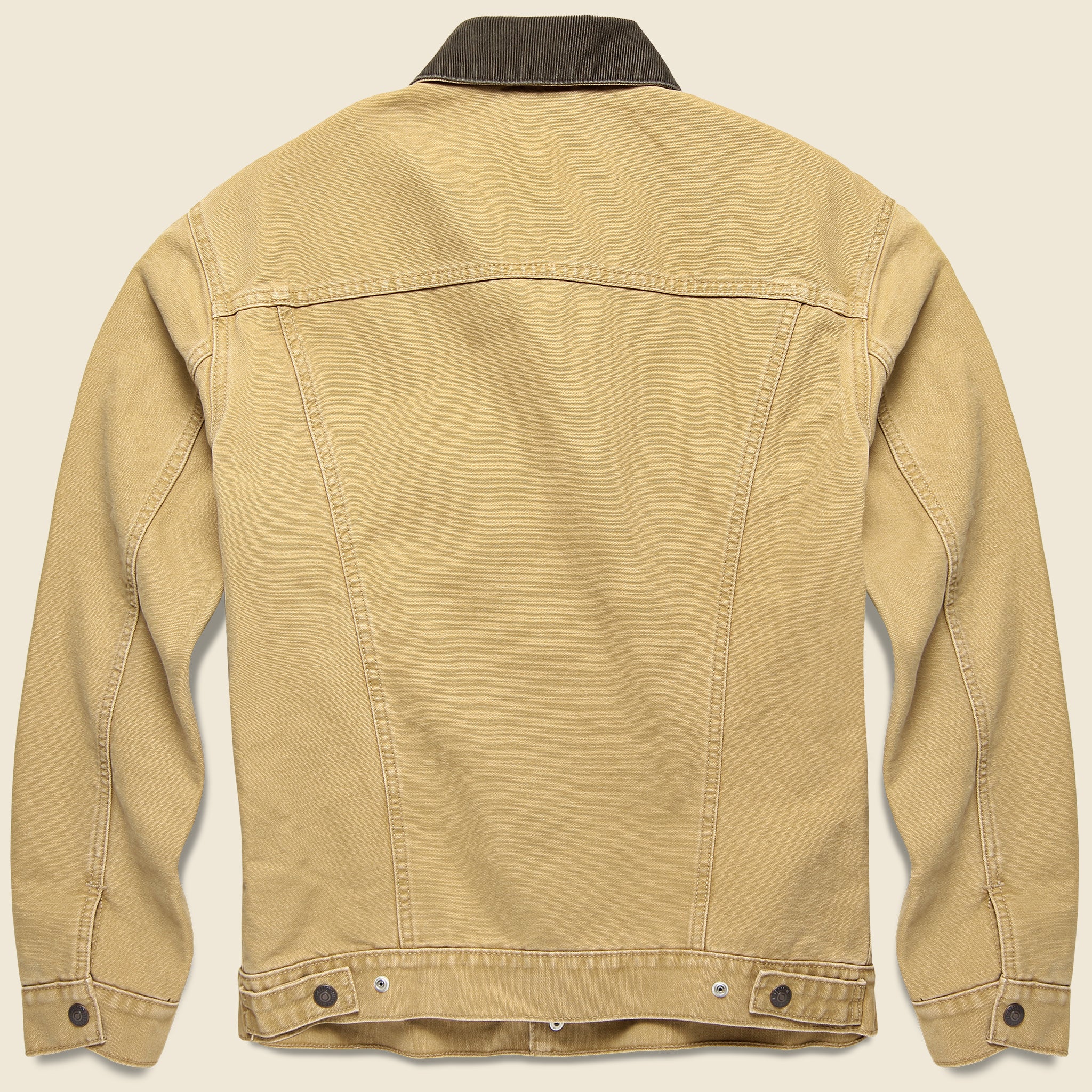 Lined Trucker Jacket - Dijon Canvas - Image 3