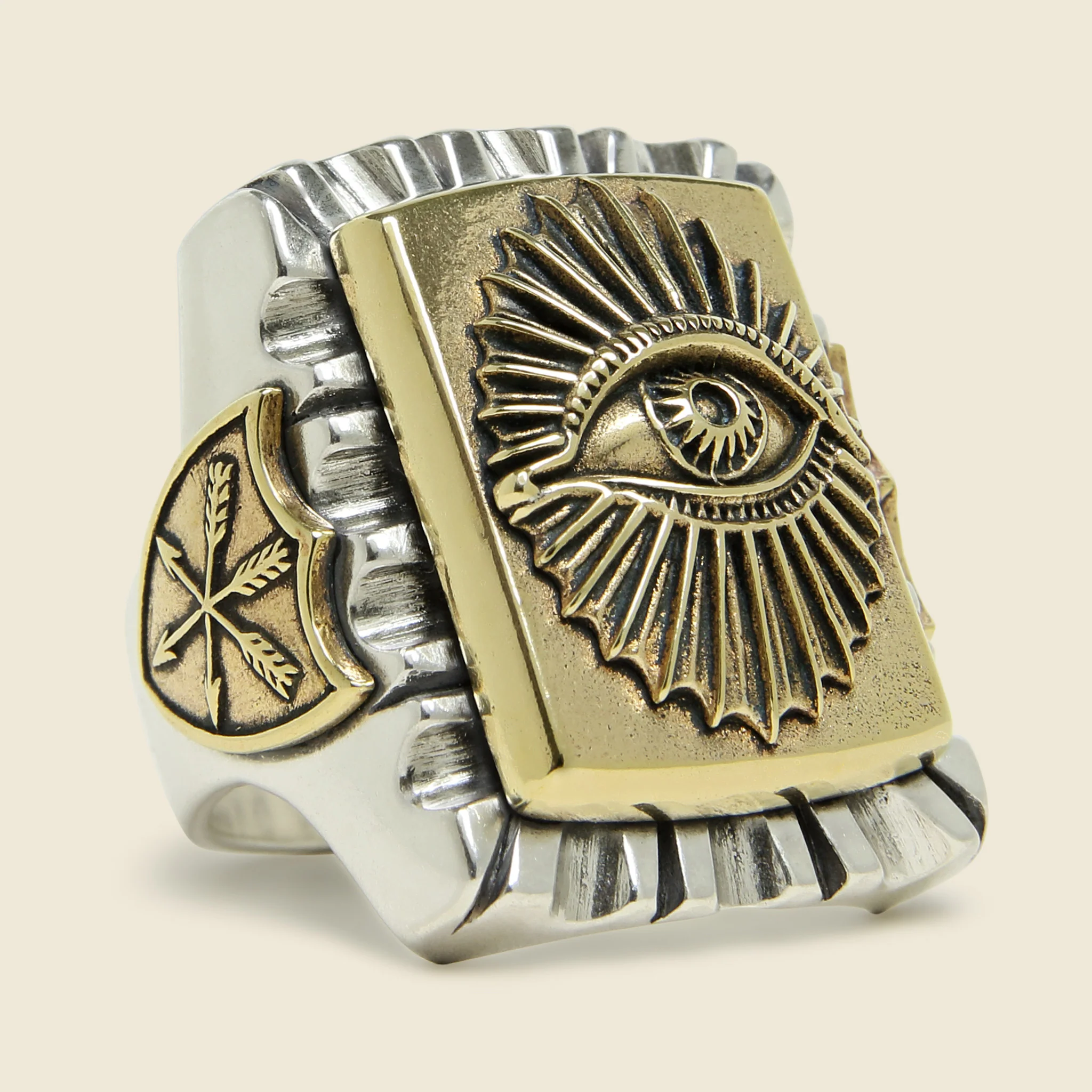 All Seeing Eye Souvenir Ring - Silver/Brass