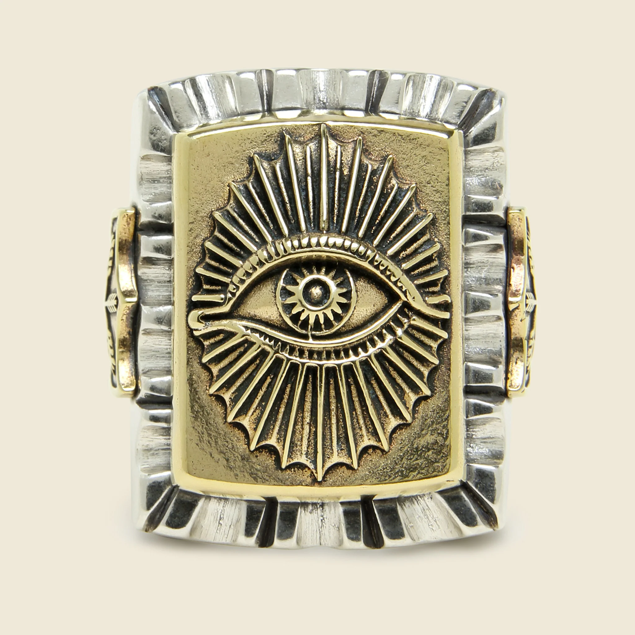 All Seeing Eye Souvenir Ring - Silver/Brass - Image 2