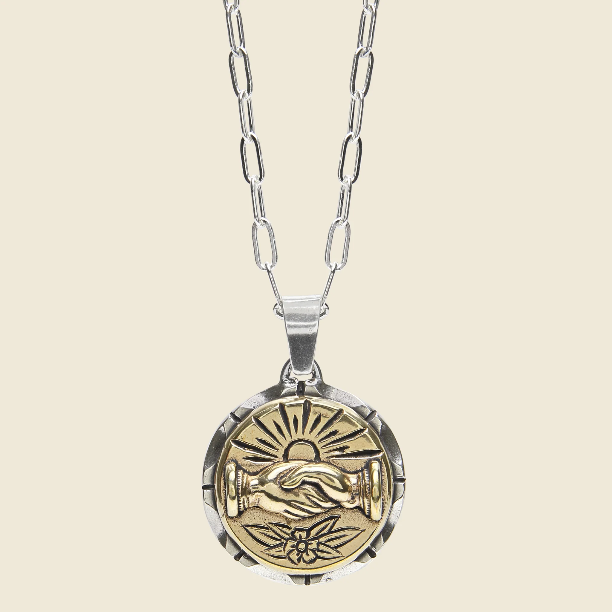 Fellowship Souvenir Necklace - Silver/Brass