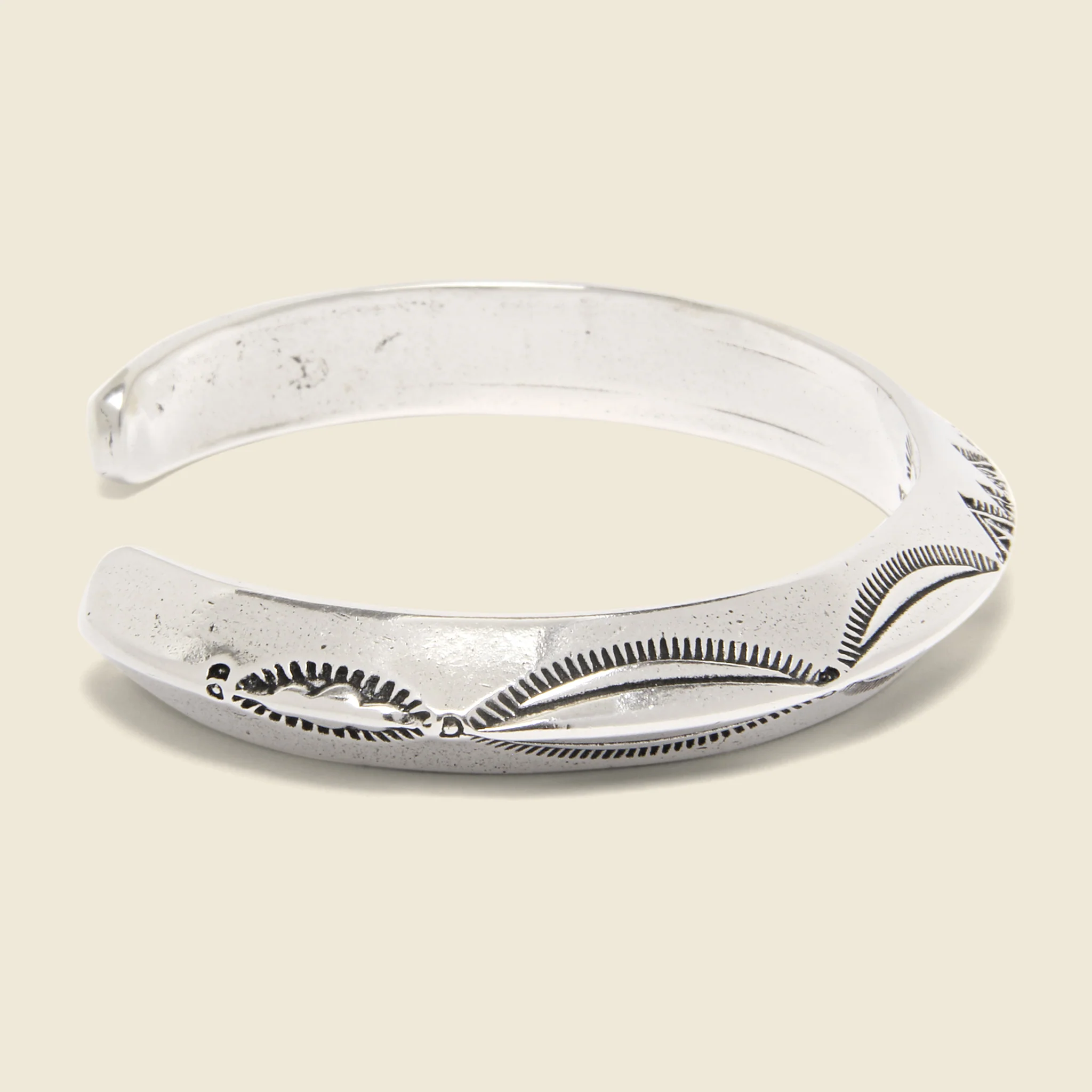 Geo Triangle Stamp Cuff VII - Sterling Silver - Image 2