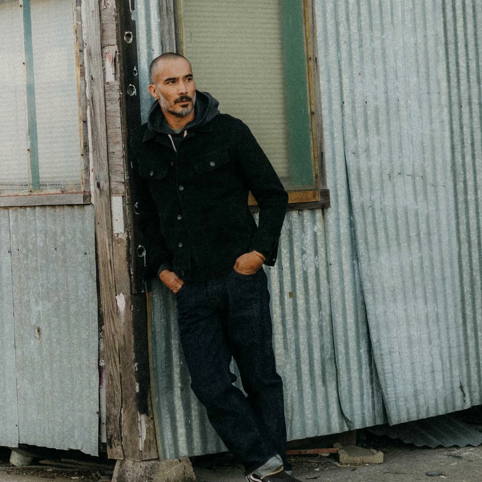 Long Haul Jacket - Black Indigo Waffle - Image 3