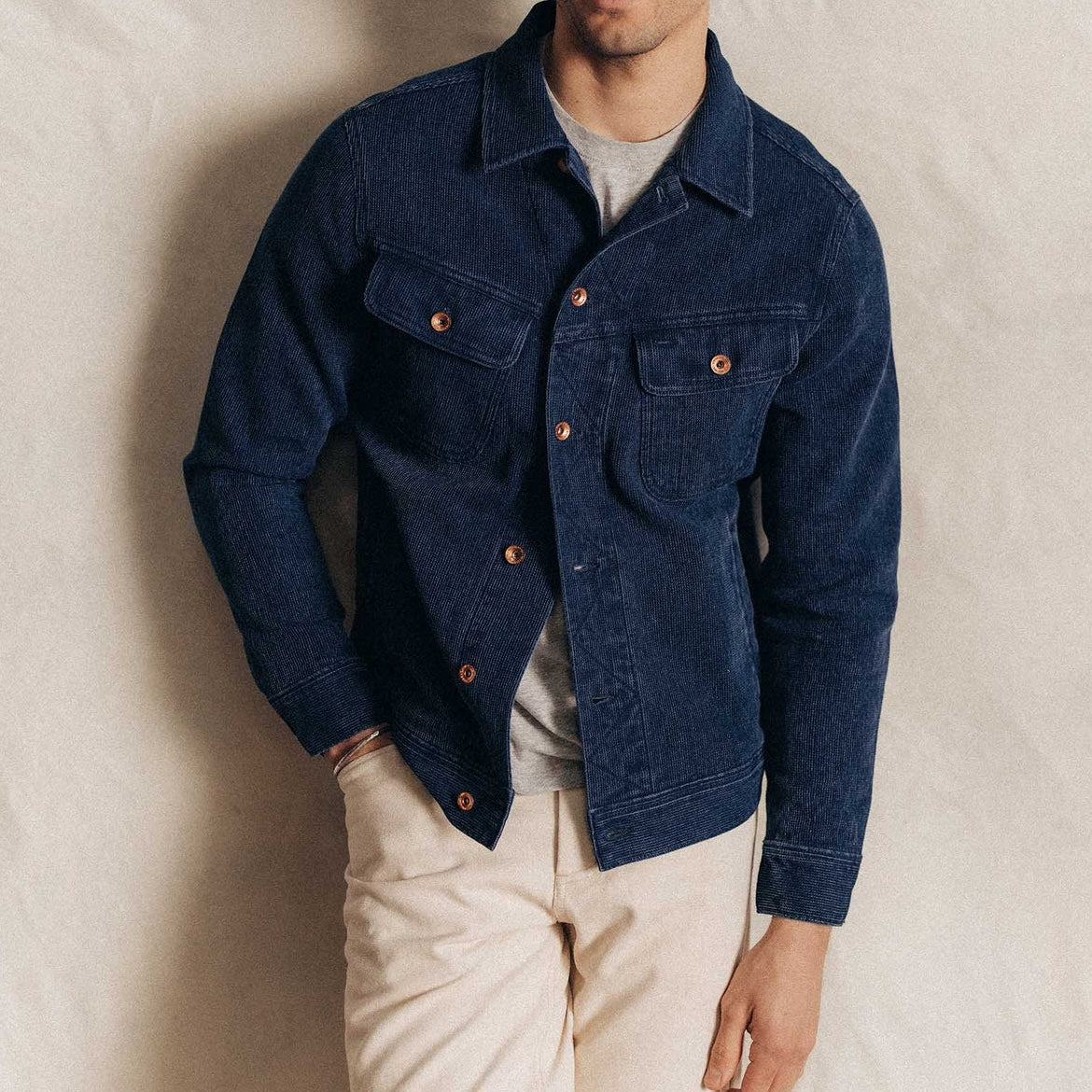 Long Haul Jacket - Indigo Waffle - Image 2